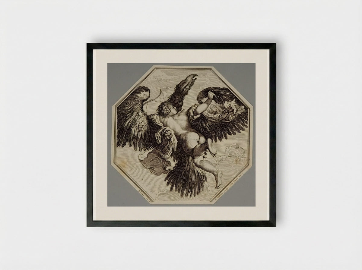 Ganymede (After Titian) - Gérard Audran - Framed Print Black