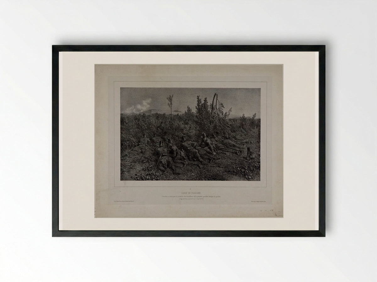 Garde de Tranchée - Denis-Auguste-Marie Raffet - Framed Print Black