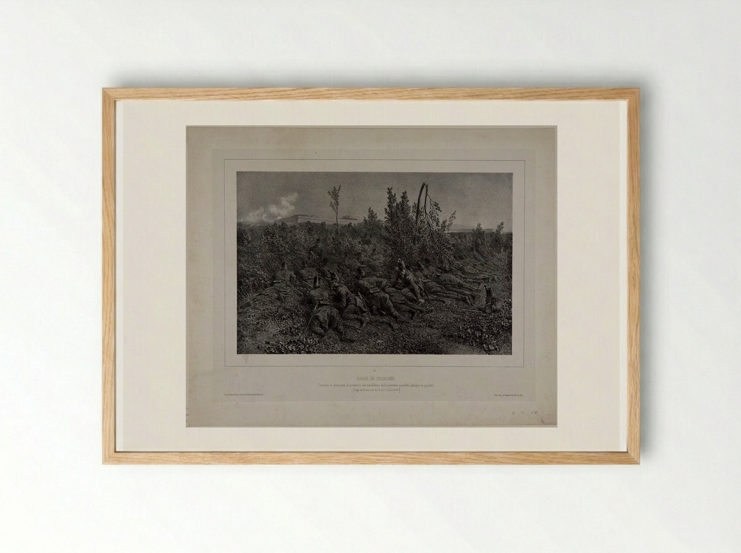 Garde de Tranchée - Denis-Auguste-Marie Raffet - Framed Print Wood