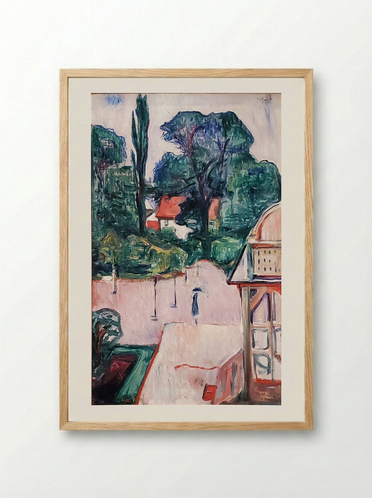 Garden in Taarbaek - Edvard Munch - Framed Print Wood
