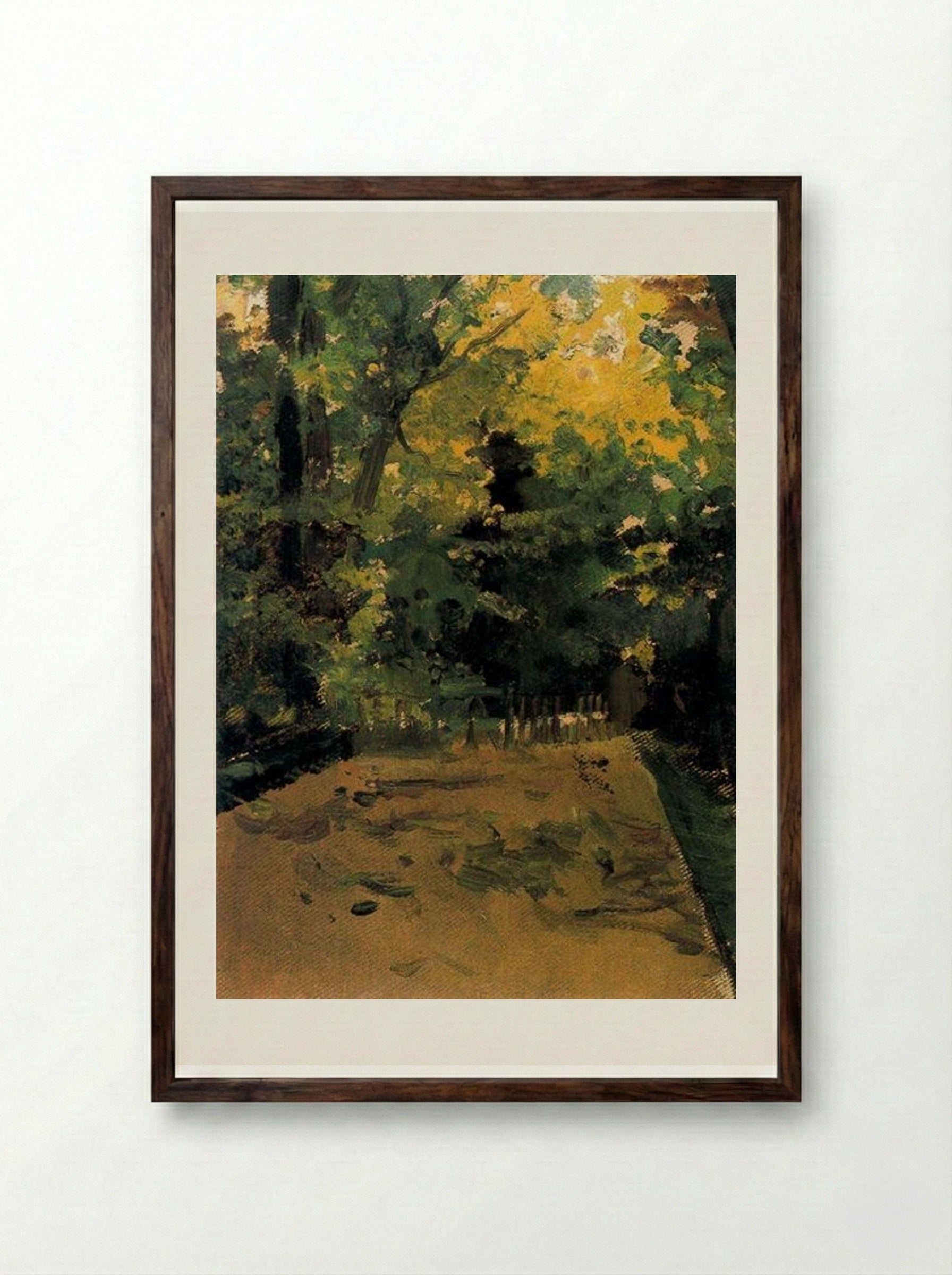 Garden of Italy - Joaquín Sorolla - Framed Print Dark Wood