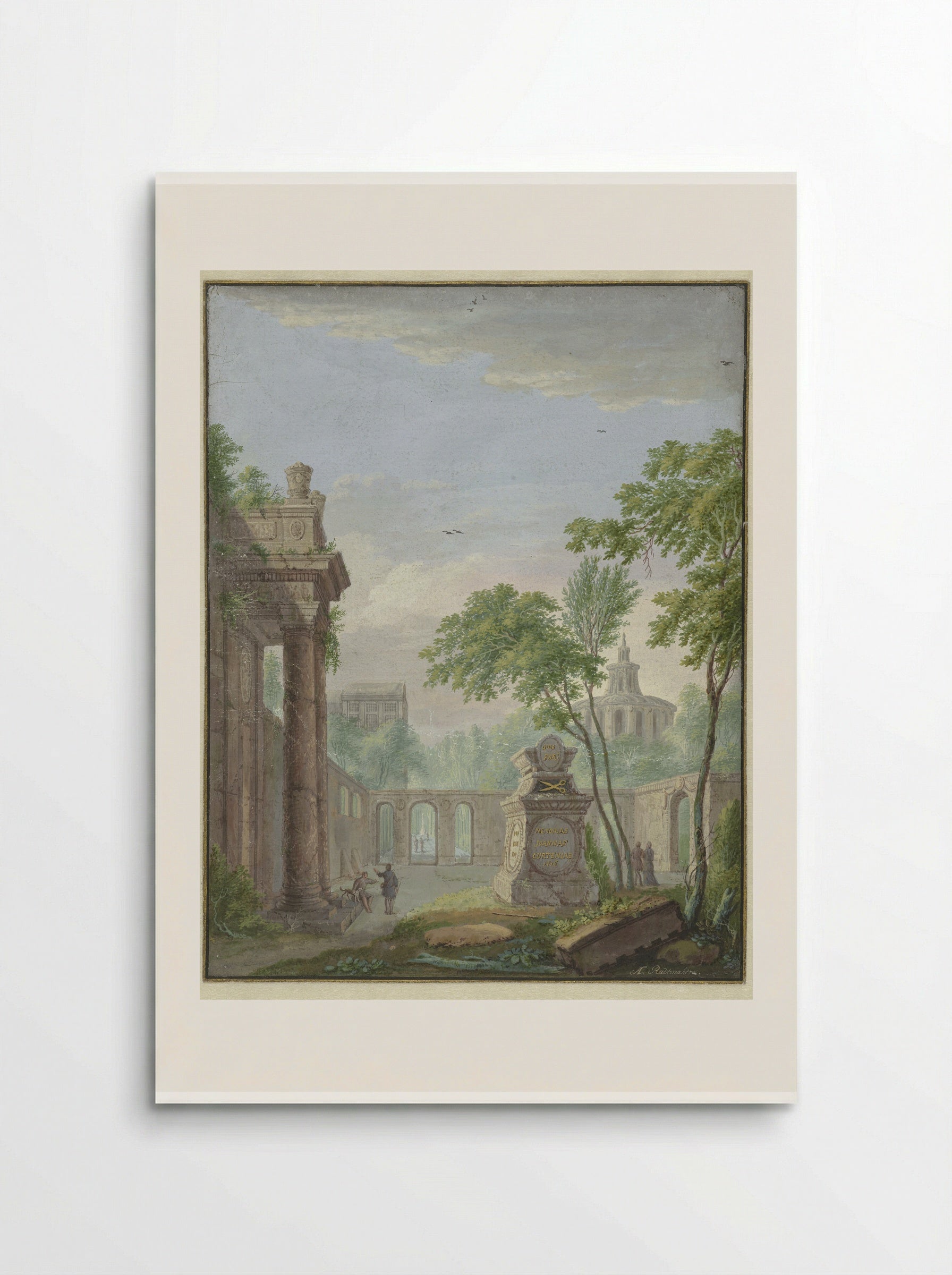 Garden with a Tomb in Memory of Johanna Koerten Blok - Abraham Rademaker - Poster