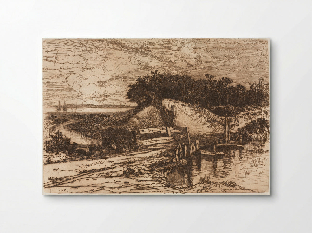 Gardiner's Bay, Long Island, seen from Fresh Pond - Mary Nimmo Moran - Poster