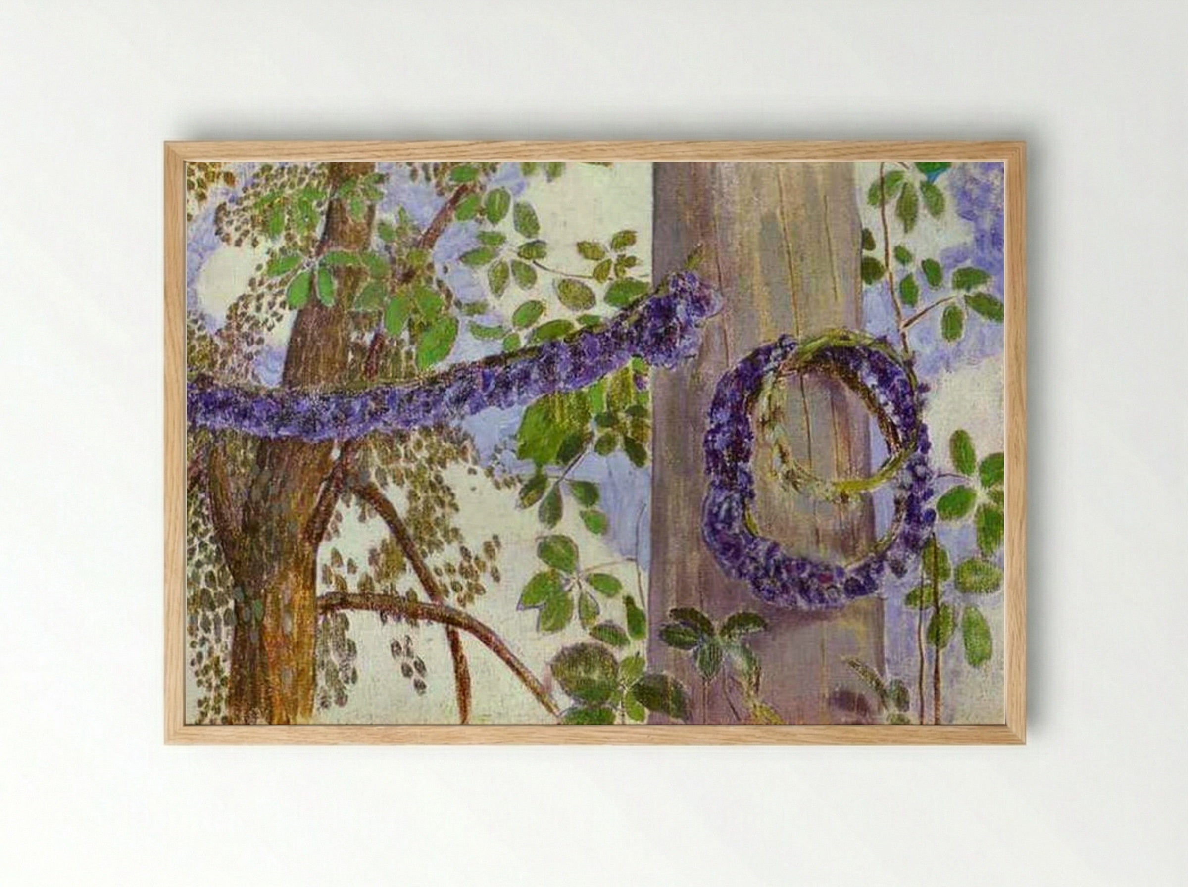 Garlands of Cornflowers - Victor Borisov-Musatov - Framed Print Wood