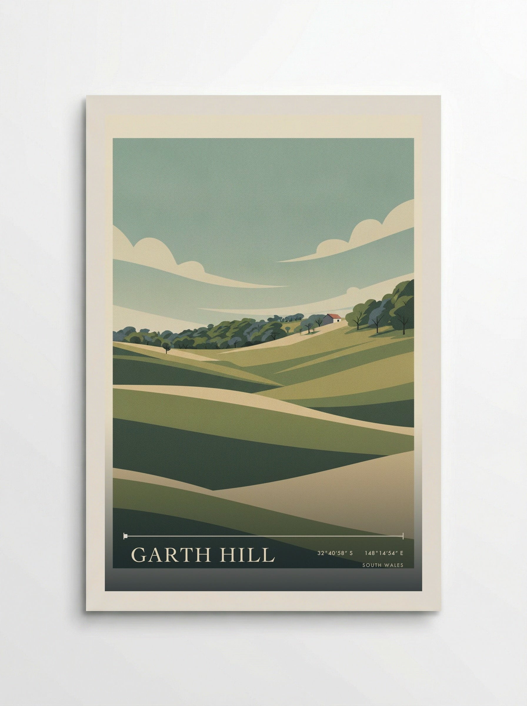 Garth Hill South Wales Wales Travel Poster - Poster