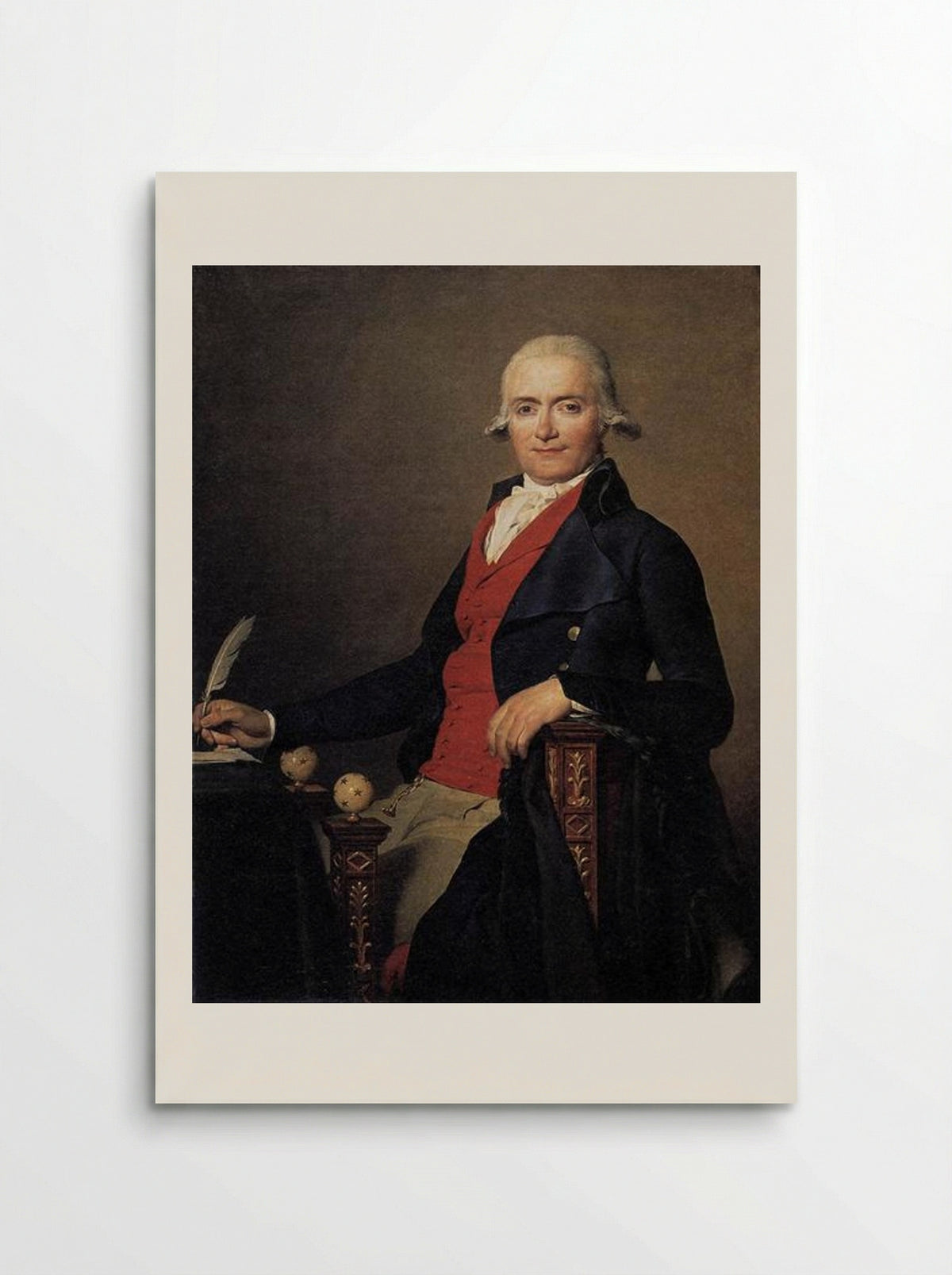 Gaspard Meyer or The Man in the Red Waistcoat - Jacques-Louis David - Poster