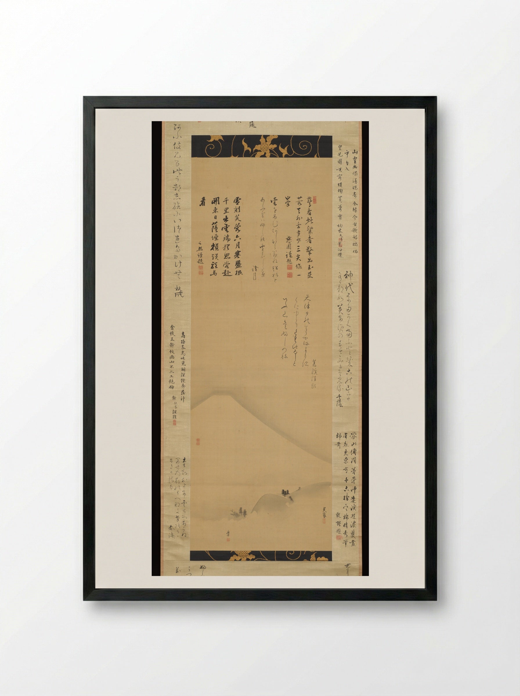 Gassaku: Mount Fuji - Maruyama Ōkyo - Framed Print Black