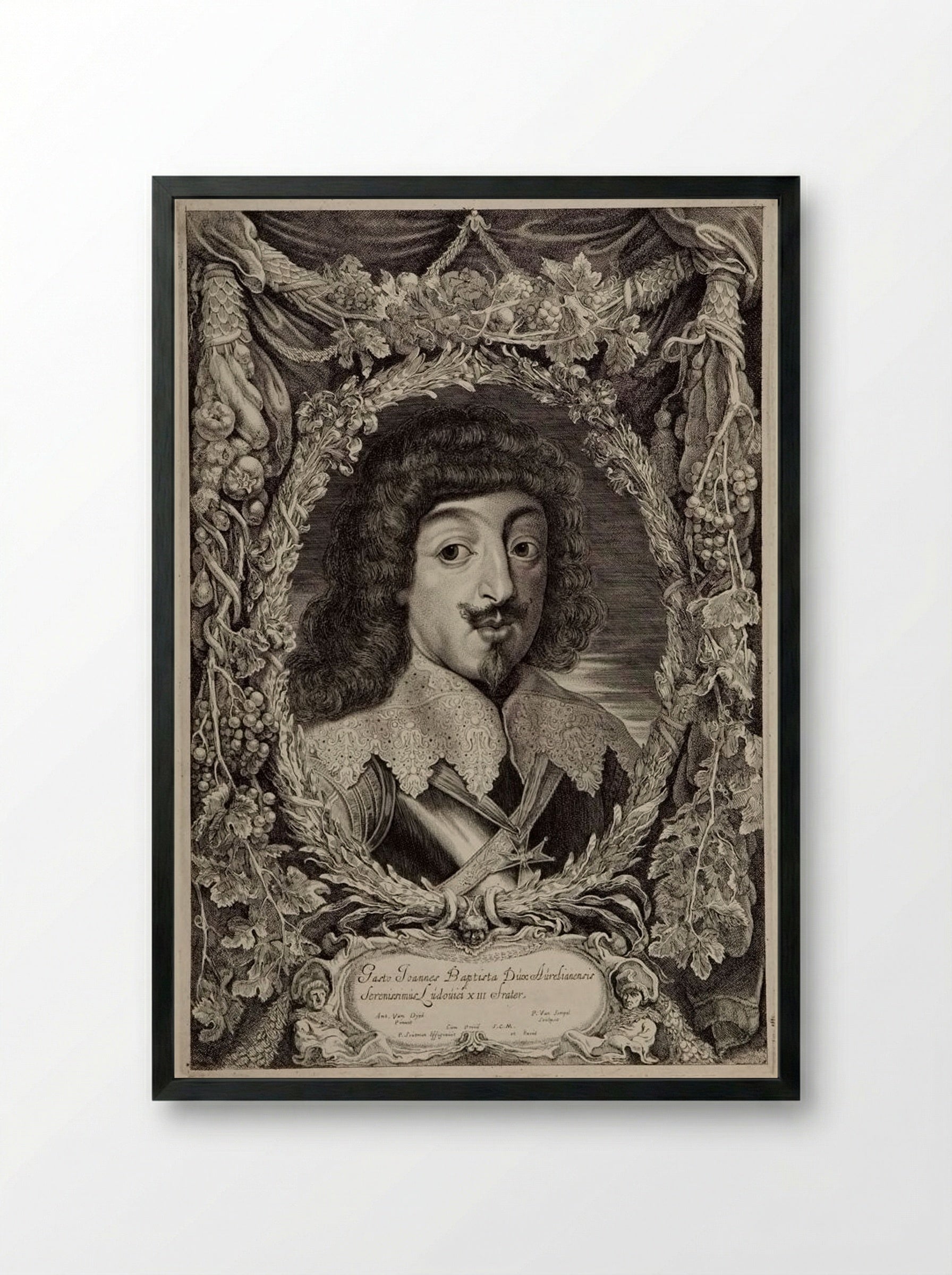 Gaston d'Orléans - Pieter van Sompel - Framed Print Black