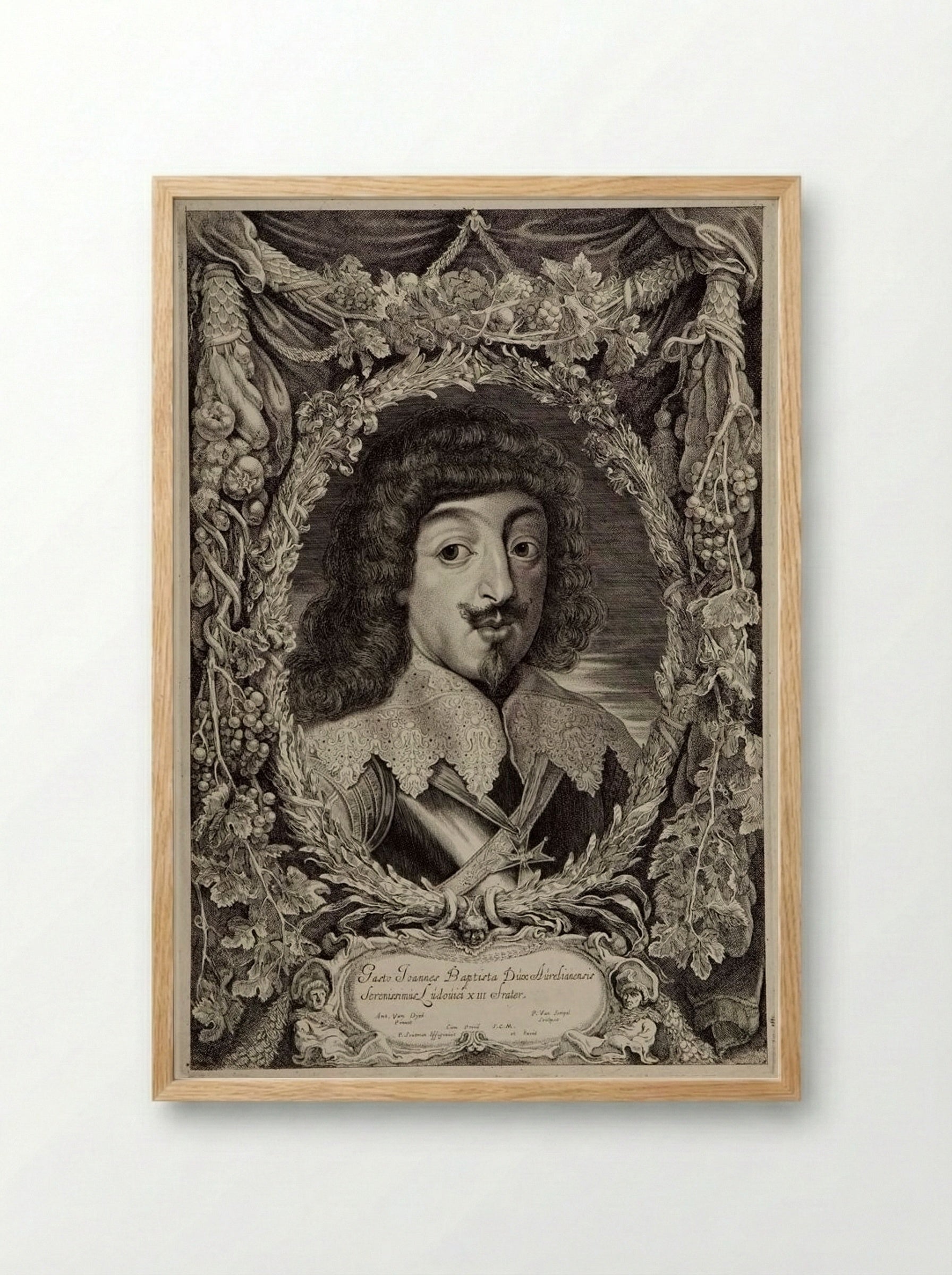 Gaston d'Orléans - Pieter van Sompel - Framed Print Wood