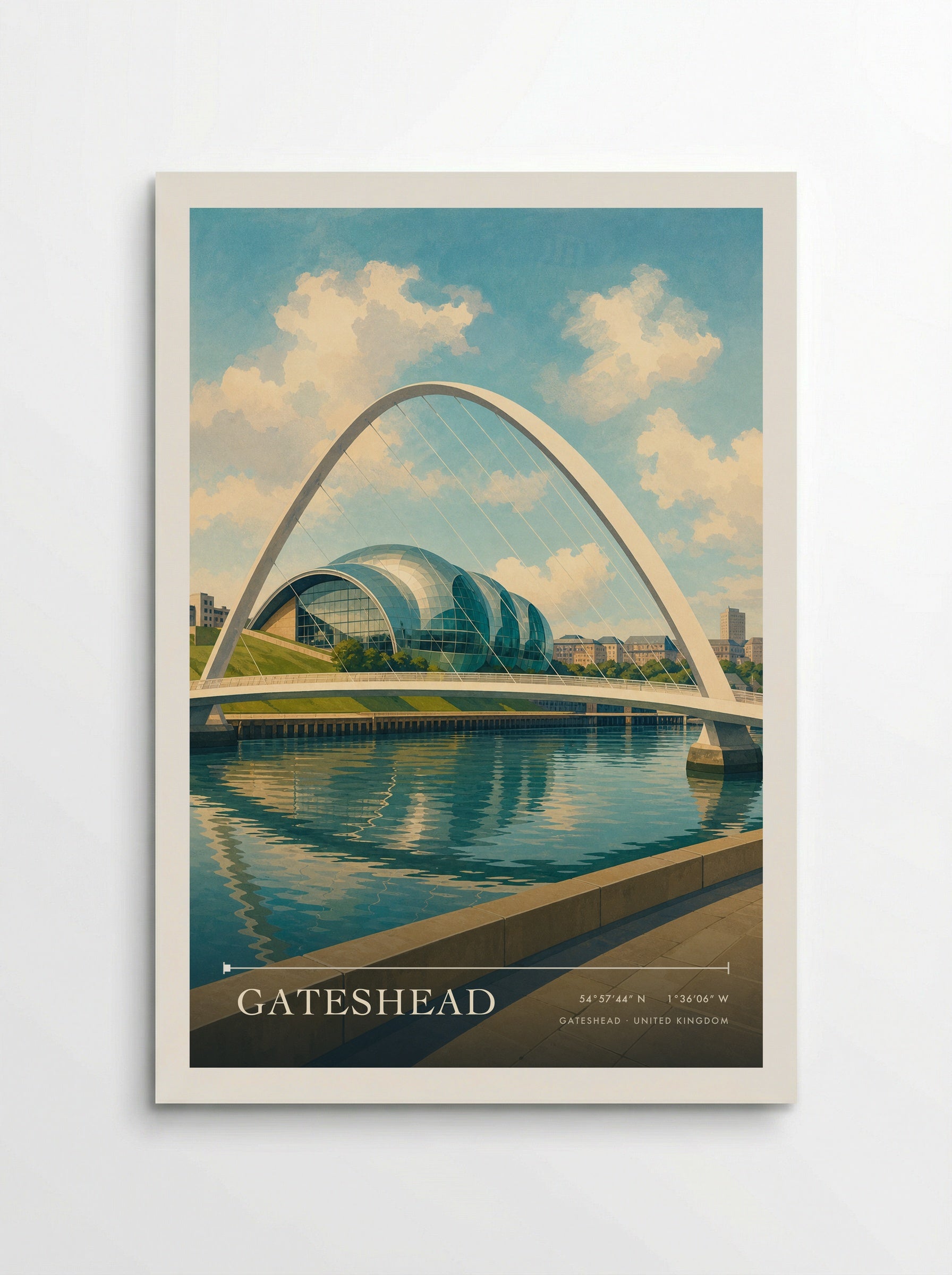 Gateshead United Kingdom Travel Poster - Poster