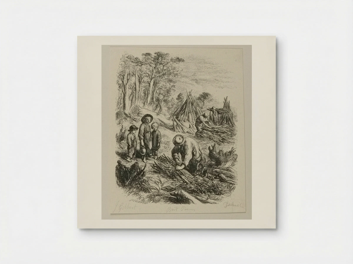Gathering Fagots - Edward Dalziel - Poster