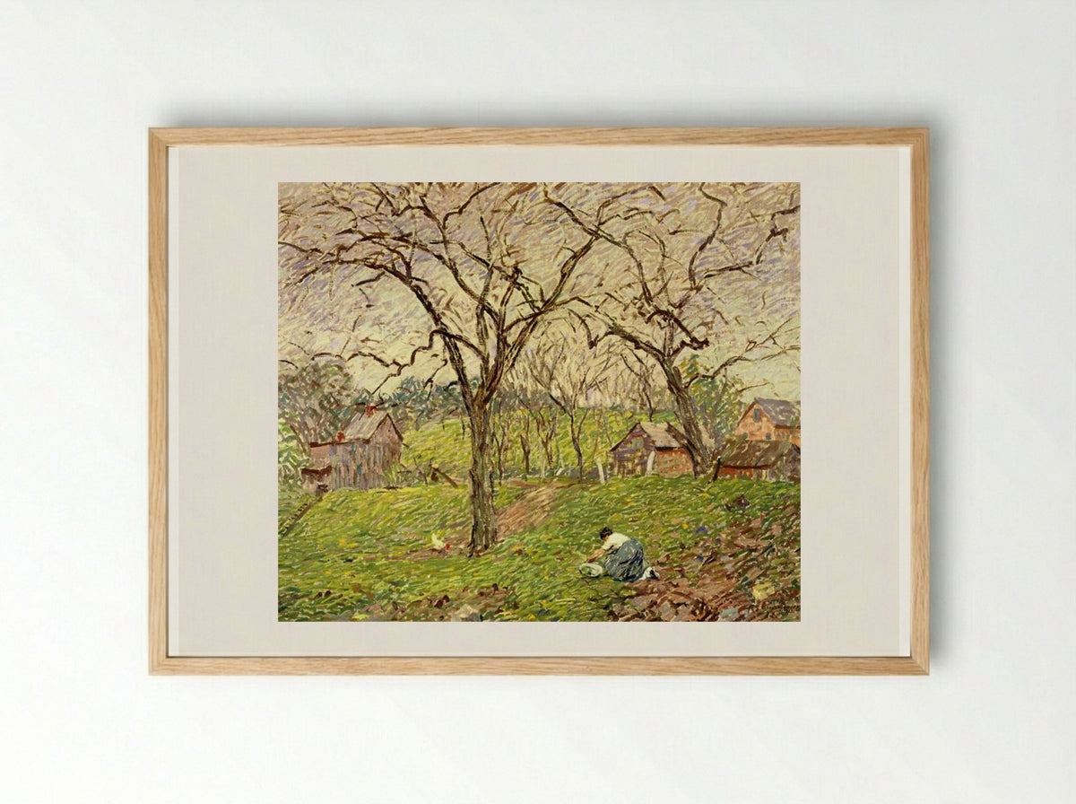 Gathering Greens - Robert Spencer - Framed Print Wood