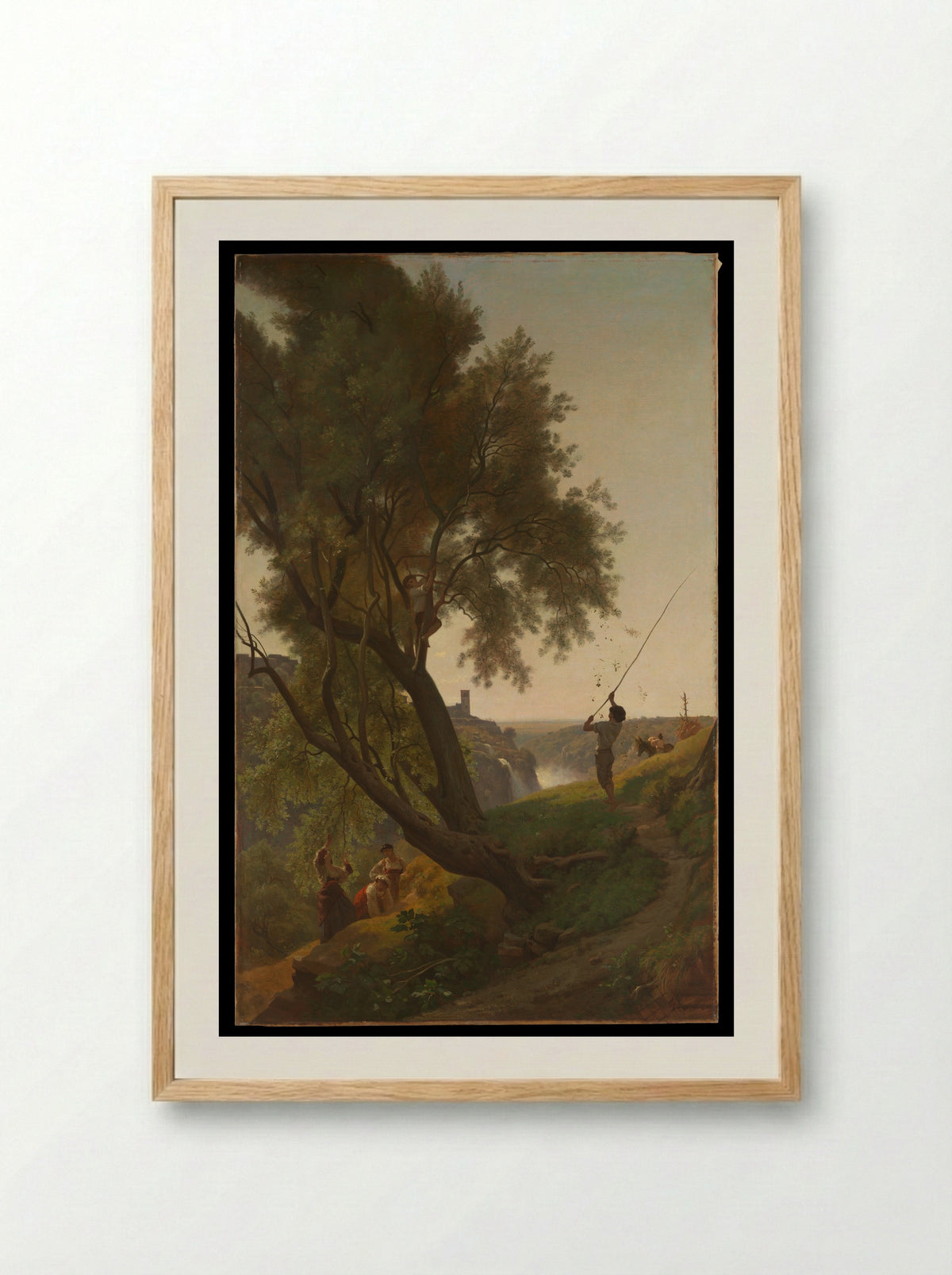 Gathering Olives at Tivoli - François-Louis Français - Framed Print Wood