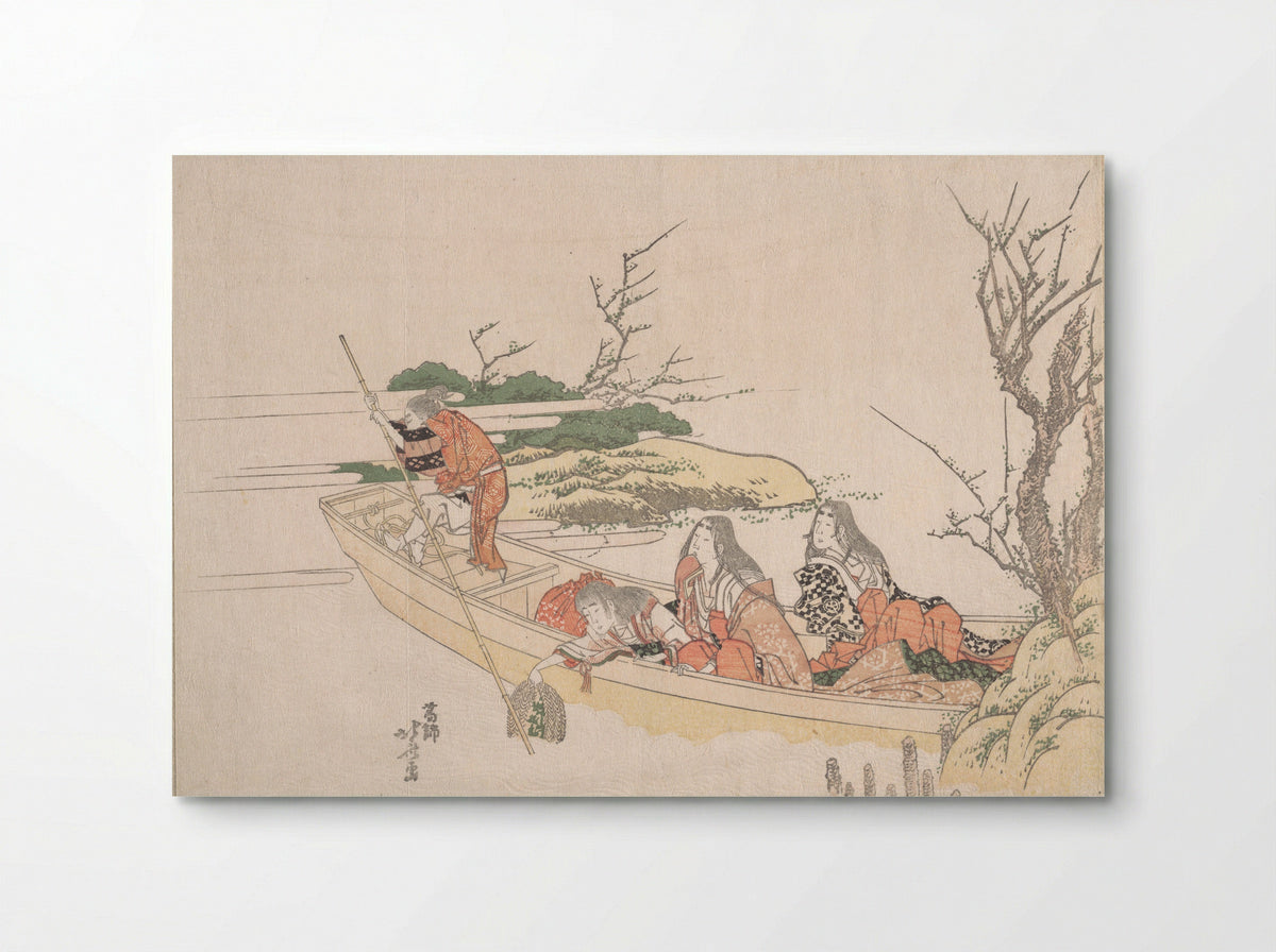 Gathering Sea-Weed - Katsushika Hokusai - Poster