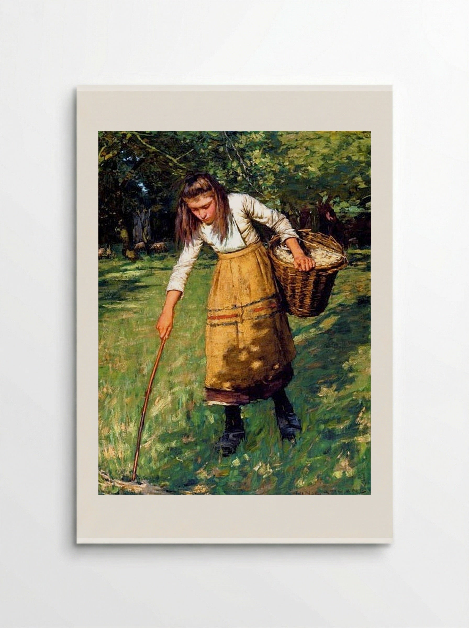 Gathering Wool - Henry Herbert La Thangue - Poster