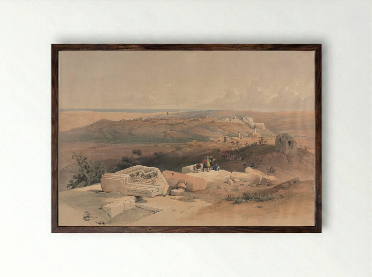 Gaza - David Roberts - Framed Print Dark Wood