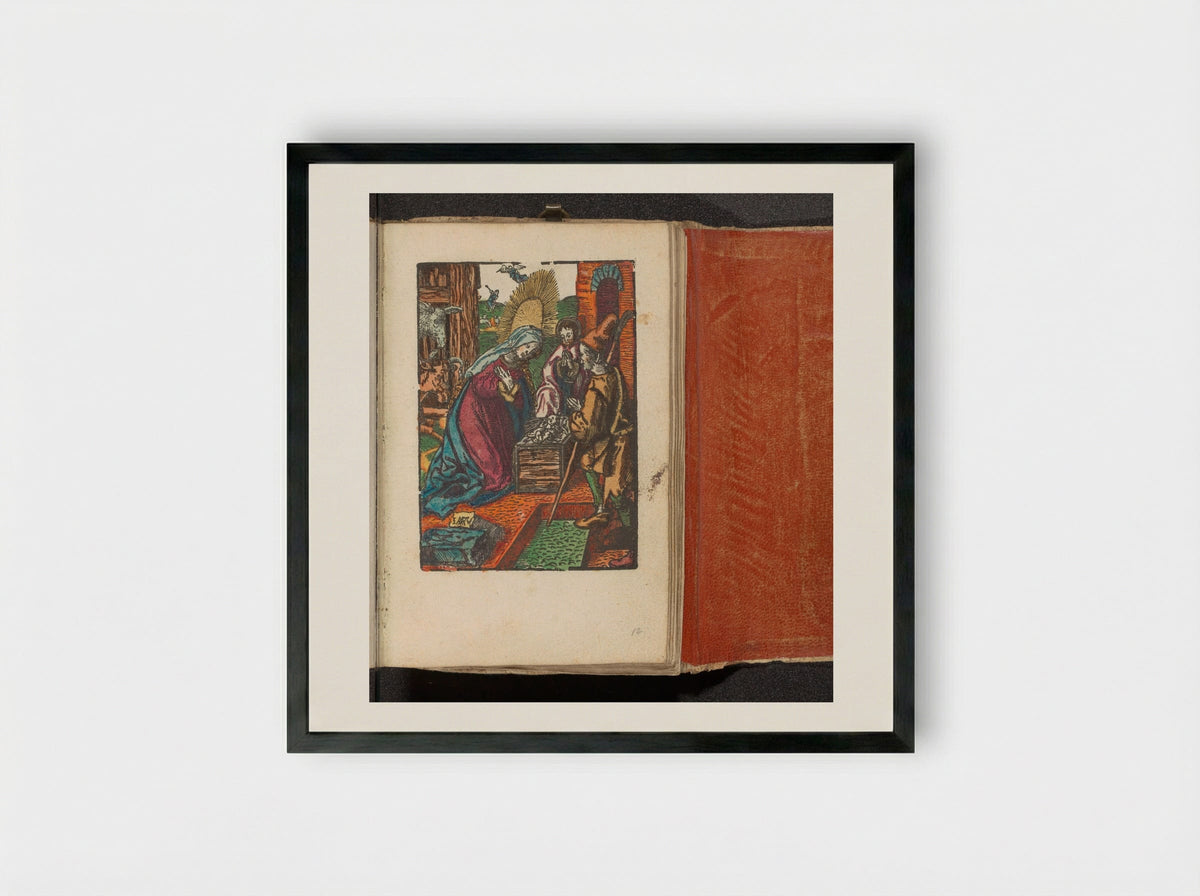 Geboorte van Christus - Doen Pietersz. - Framed Print Black