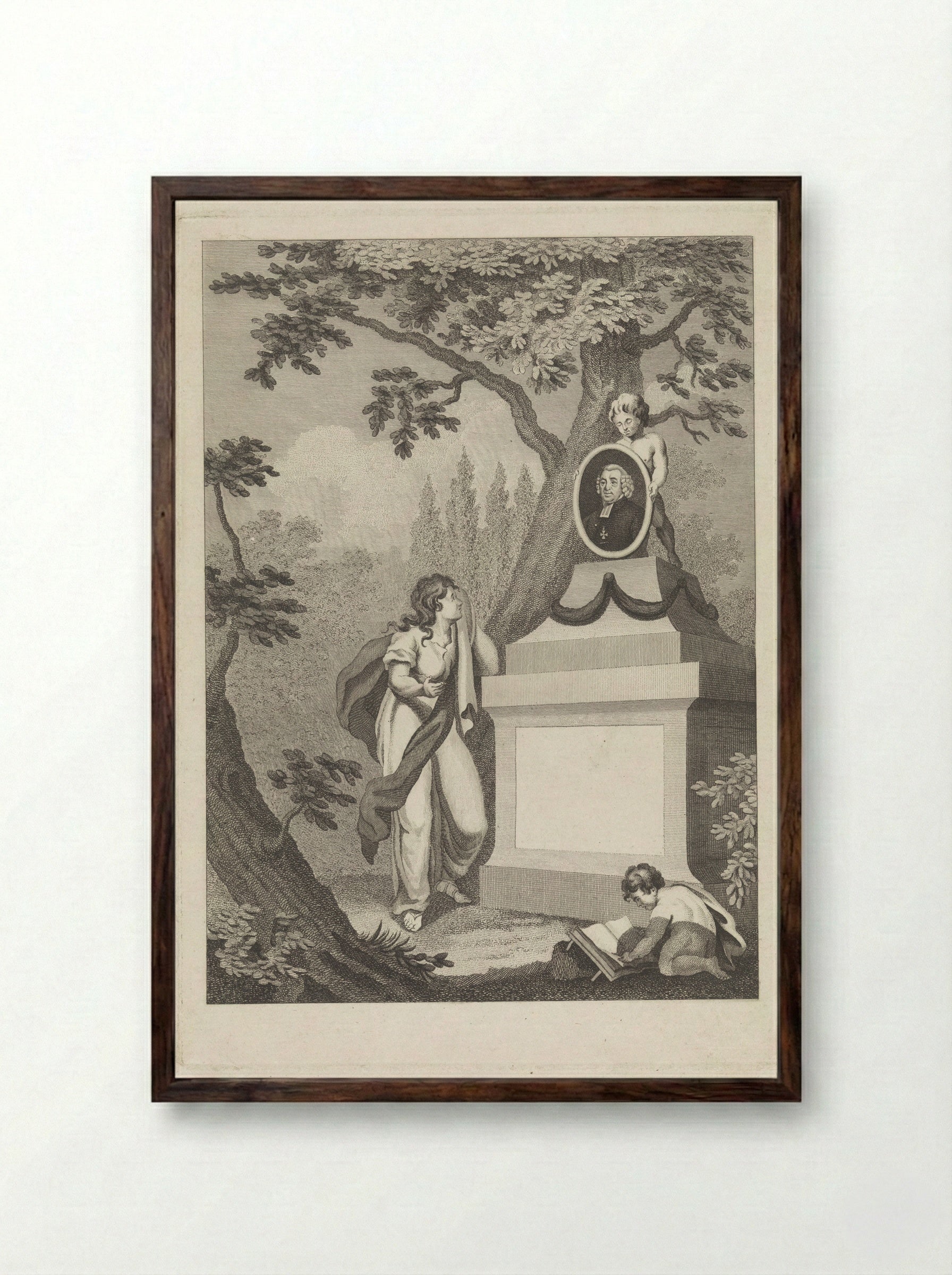Gedenkteken voor Petrus Haack - Jacobus Wijsman - Framed Print Dark Wood