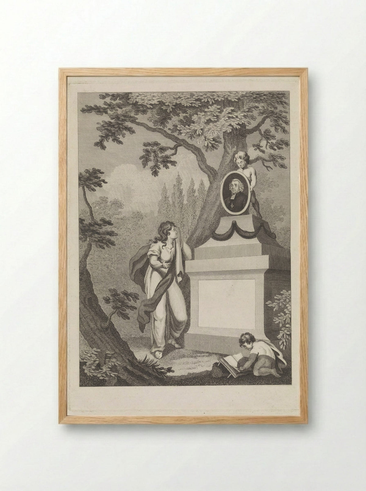 Gedenkteken voor Petrus Haack - Jacobus Wijsman - Framed Print Wood