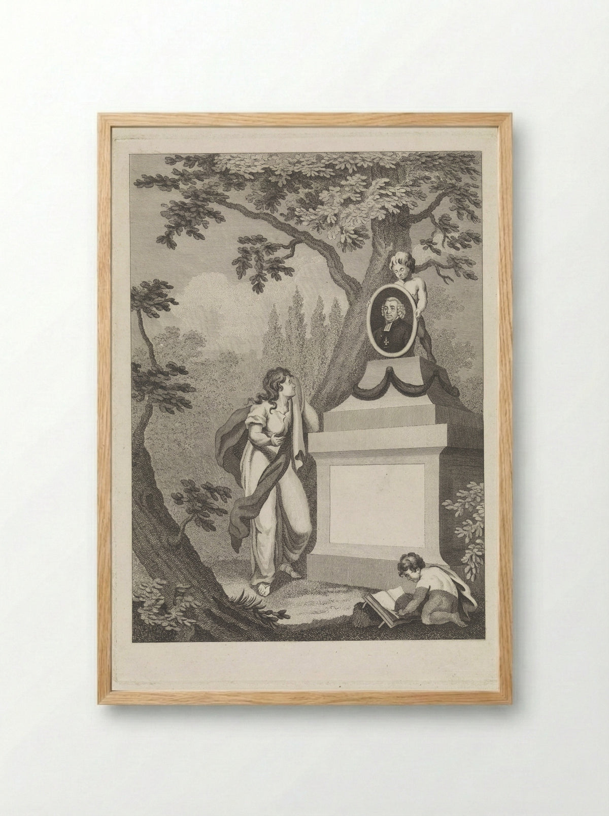 Gedenkteken voor Petrus Haack - Jacobus Wijsman - Framed Print Wood