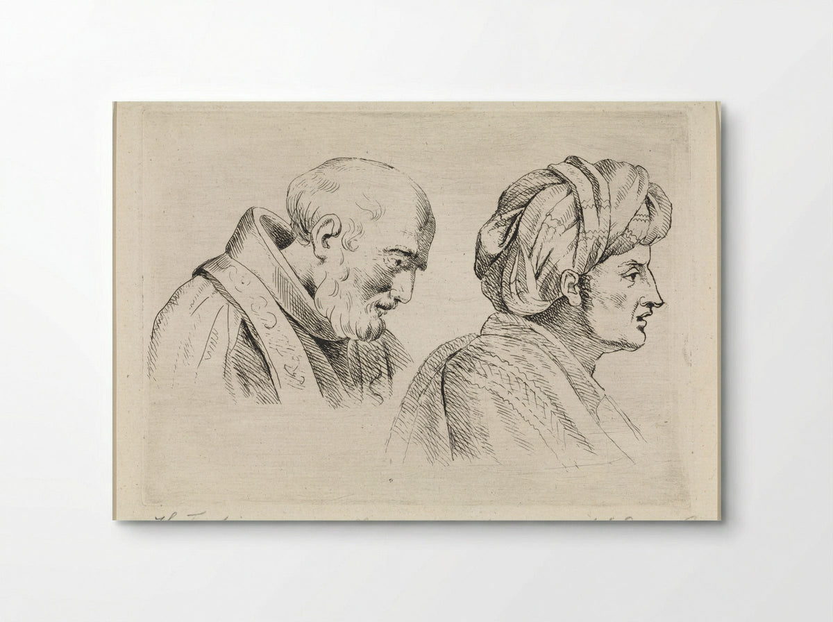 Geestelijke en een man met tulband - Henricus Turken - Poster