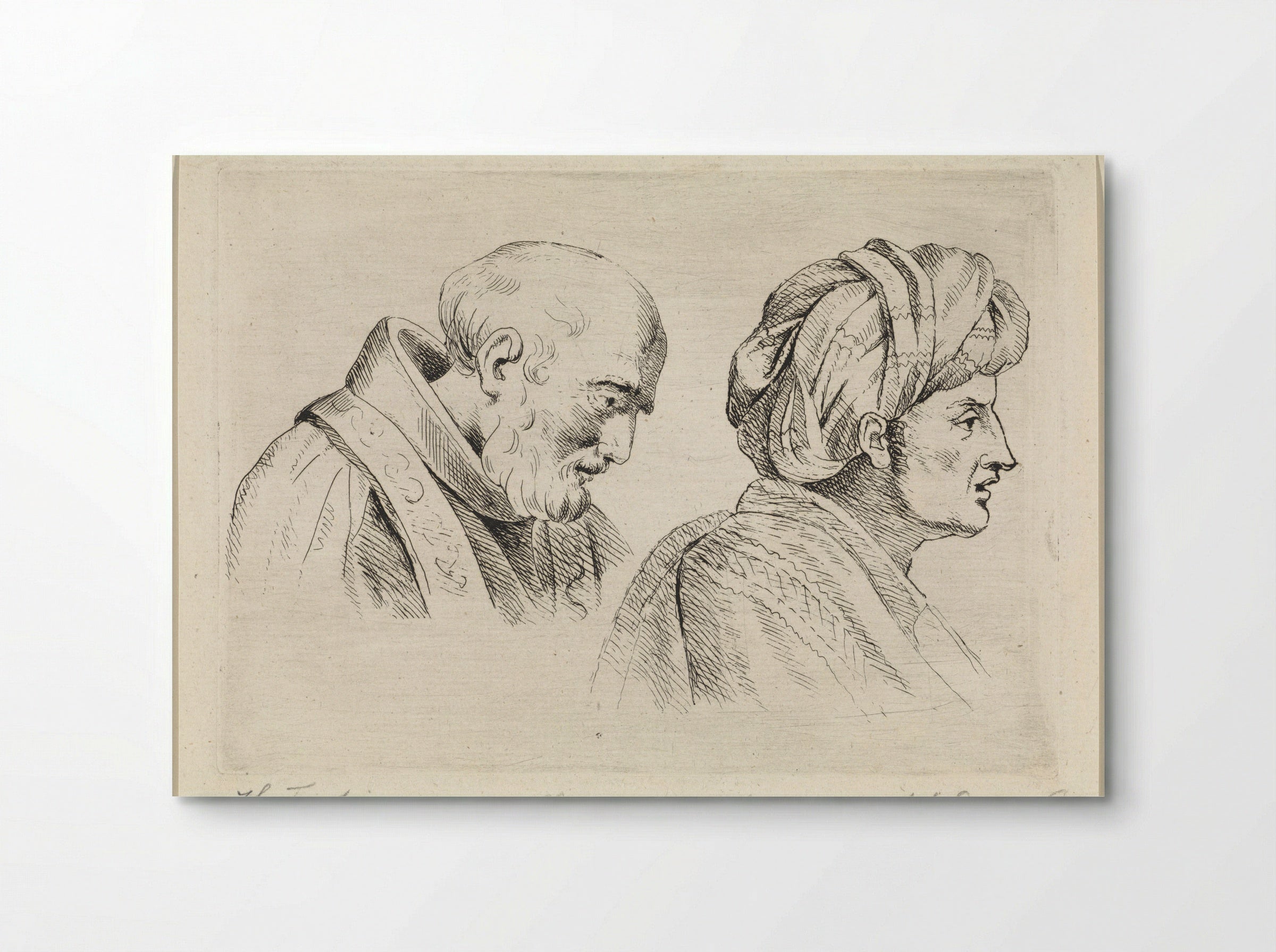 Geestelijke en een man met tulband - Henricus Turken - Poster