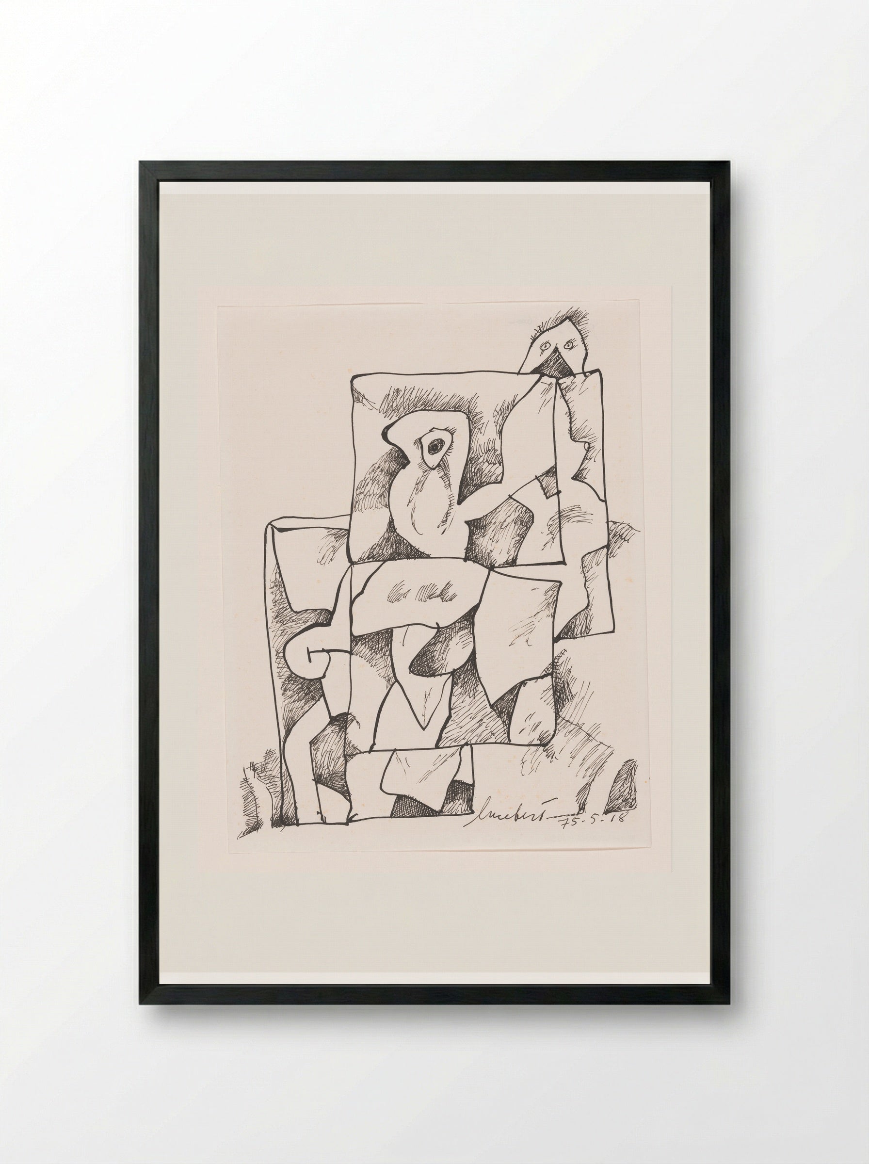 Gefragmenteerd wezen - Lucebert - Framed Print Black