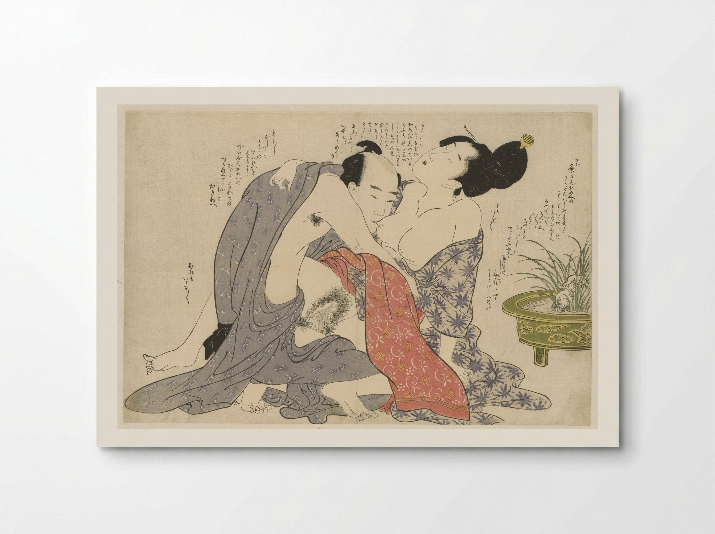 Geheime affaire van een getrouwde man en een getrouwde vrouw - Kitagawa Utamaro - Poster
