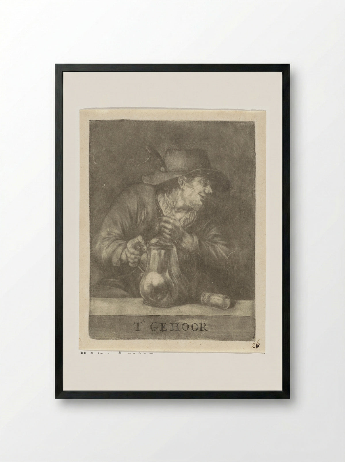 Gehoor (Hearing) - Pieter Pickaert - Framed Print Black