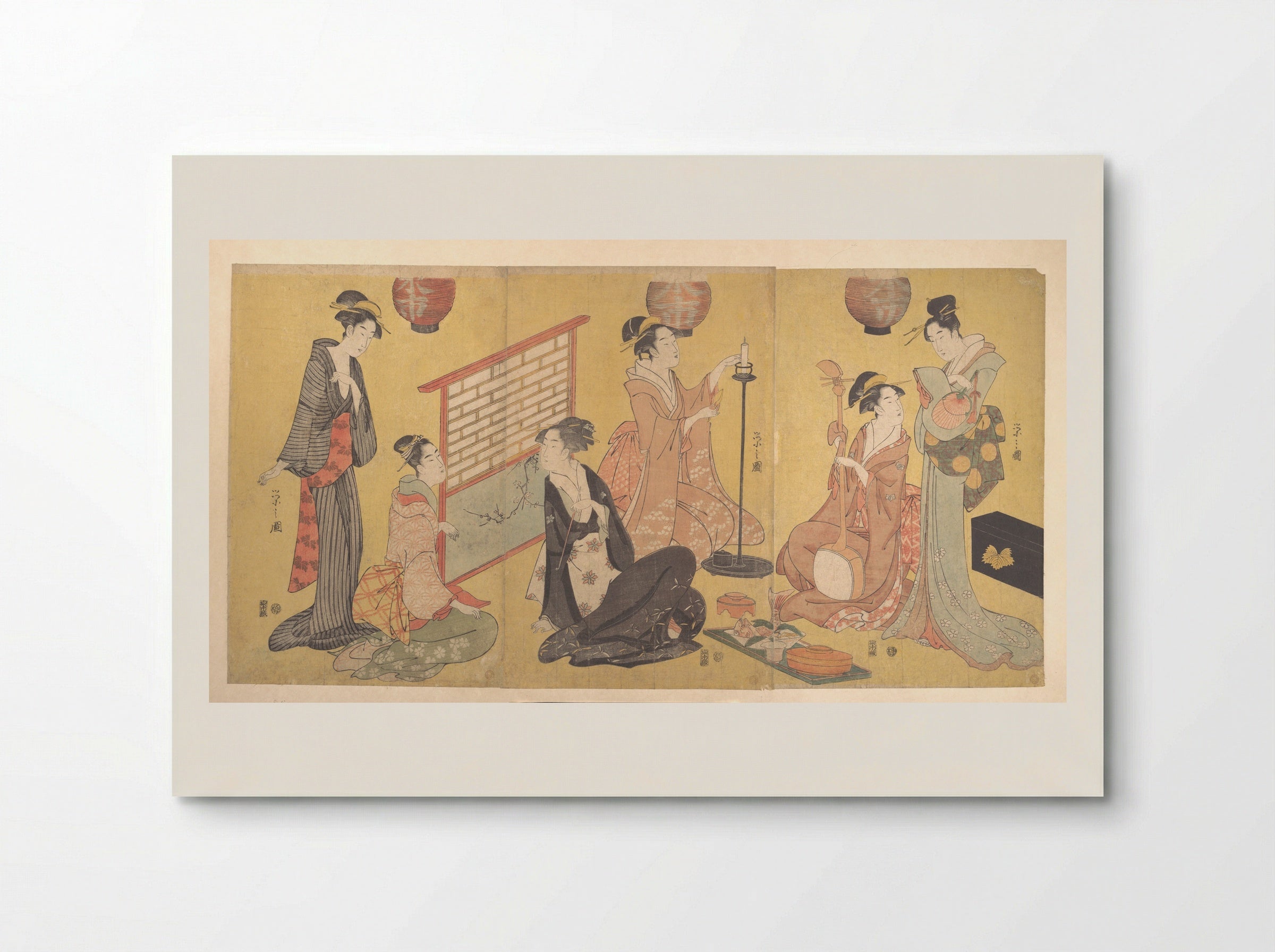 Geisha Preparing for an Entertainment - Chōbunsai Eishi - Poster