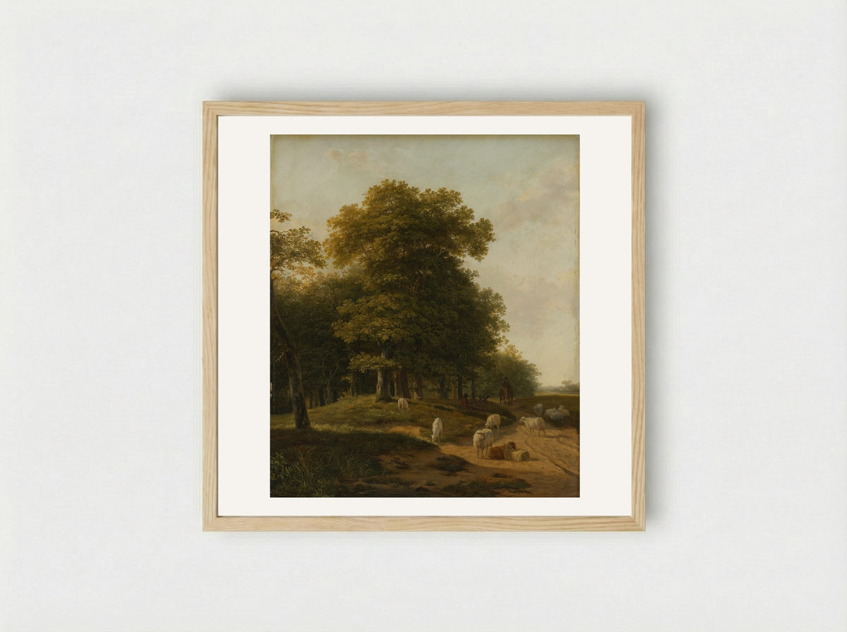 Gelders landschap - Hendrikus van de Sande Bakhuyzen - Framed Print Wood