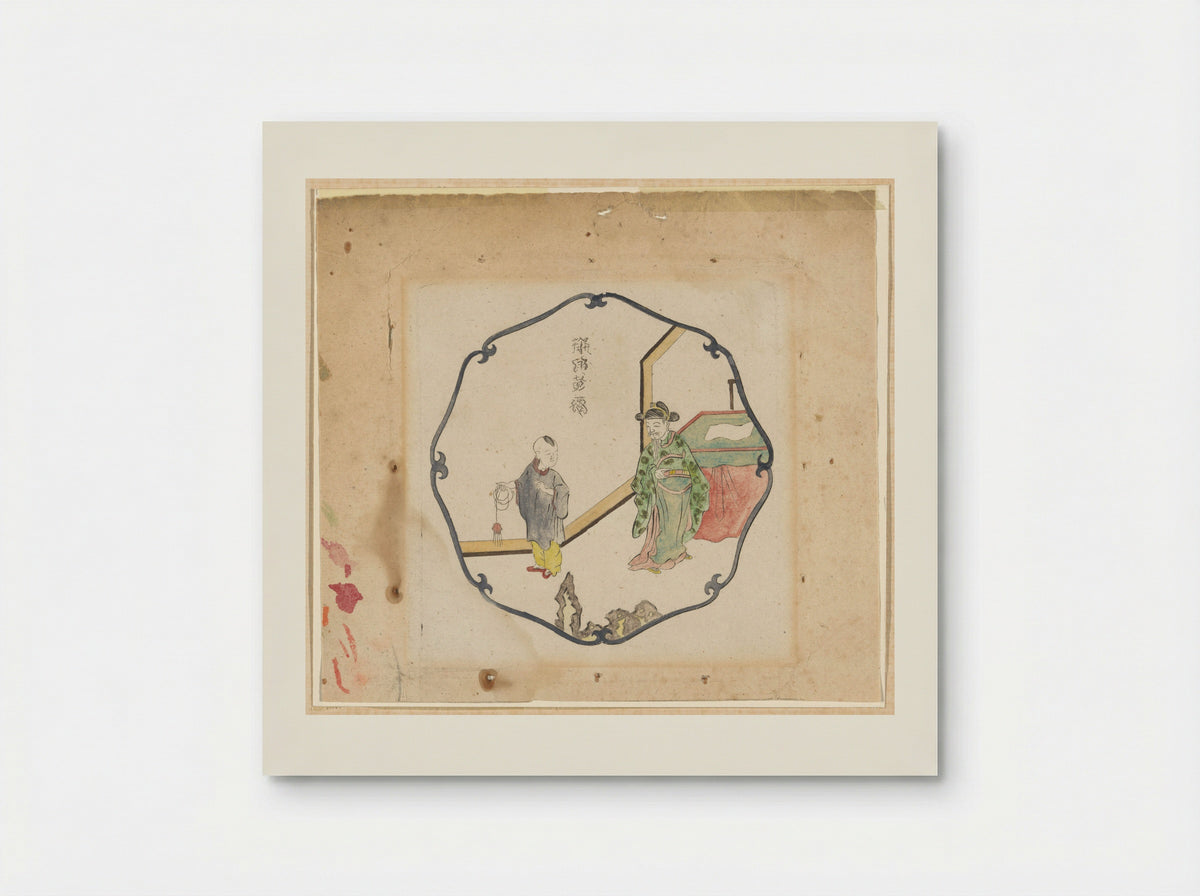 Geleerde met jongen in interieur - Pieter Schenk (I) - Poster