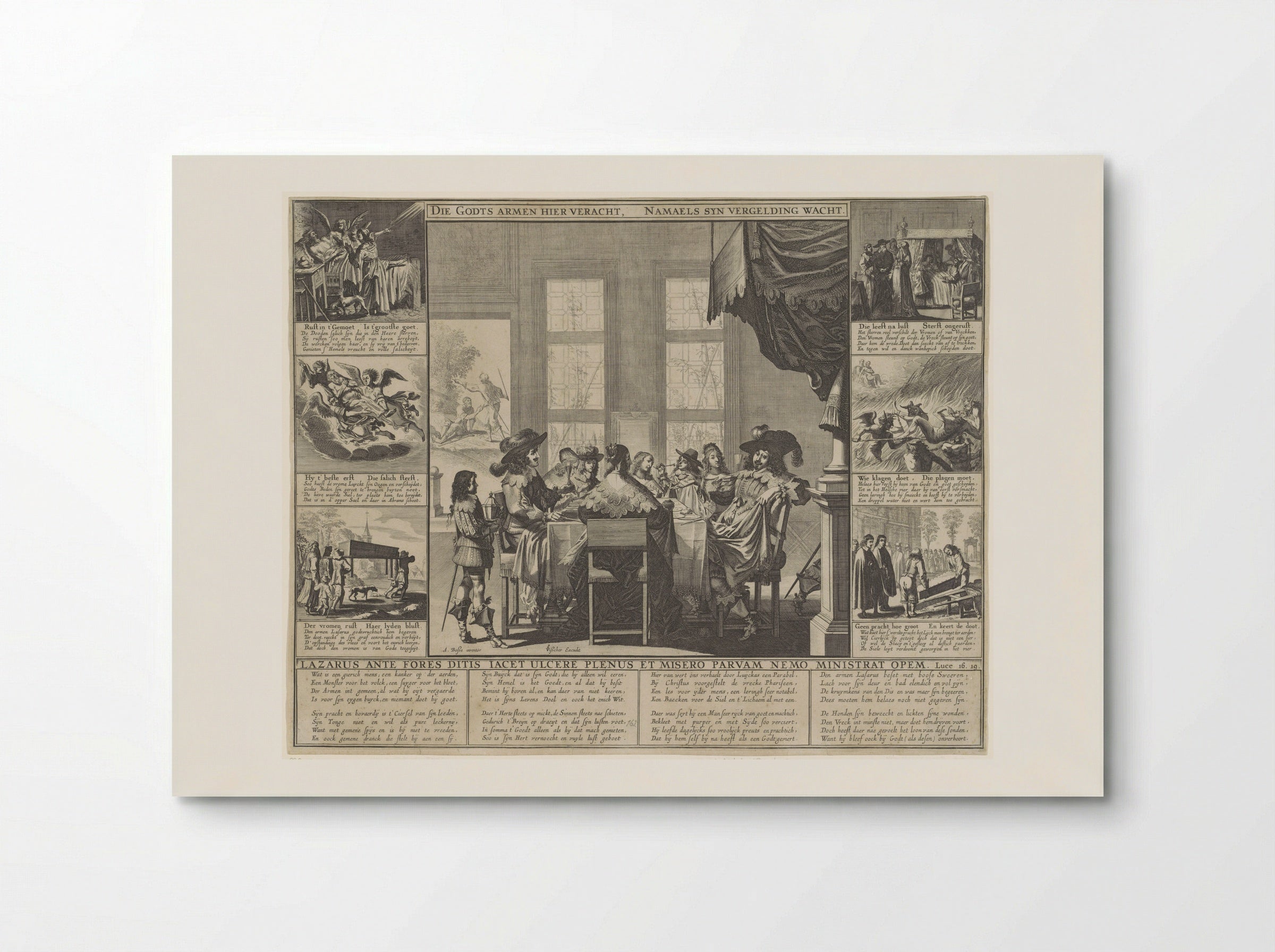 Gelijkenis van de rijke man en de arme Lazarus - Pieter Nolpe - Poster