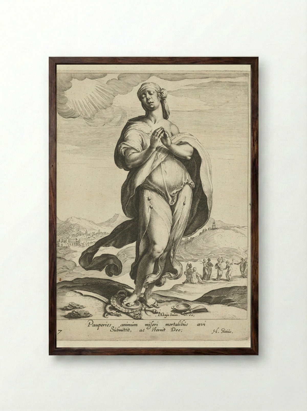 Geloof (Faith) - Zacharias Dolendo - Framed Print Dark Wood