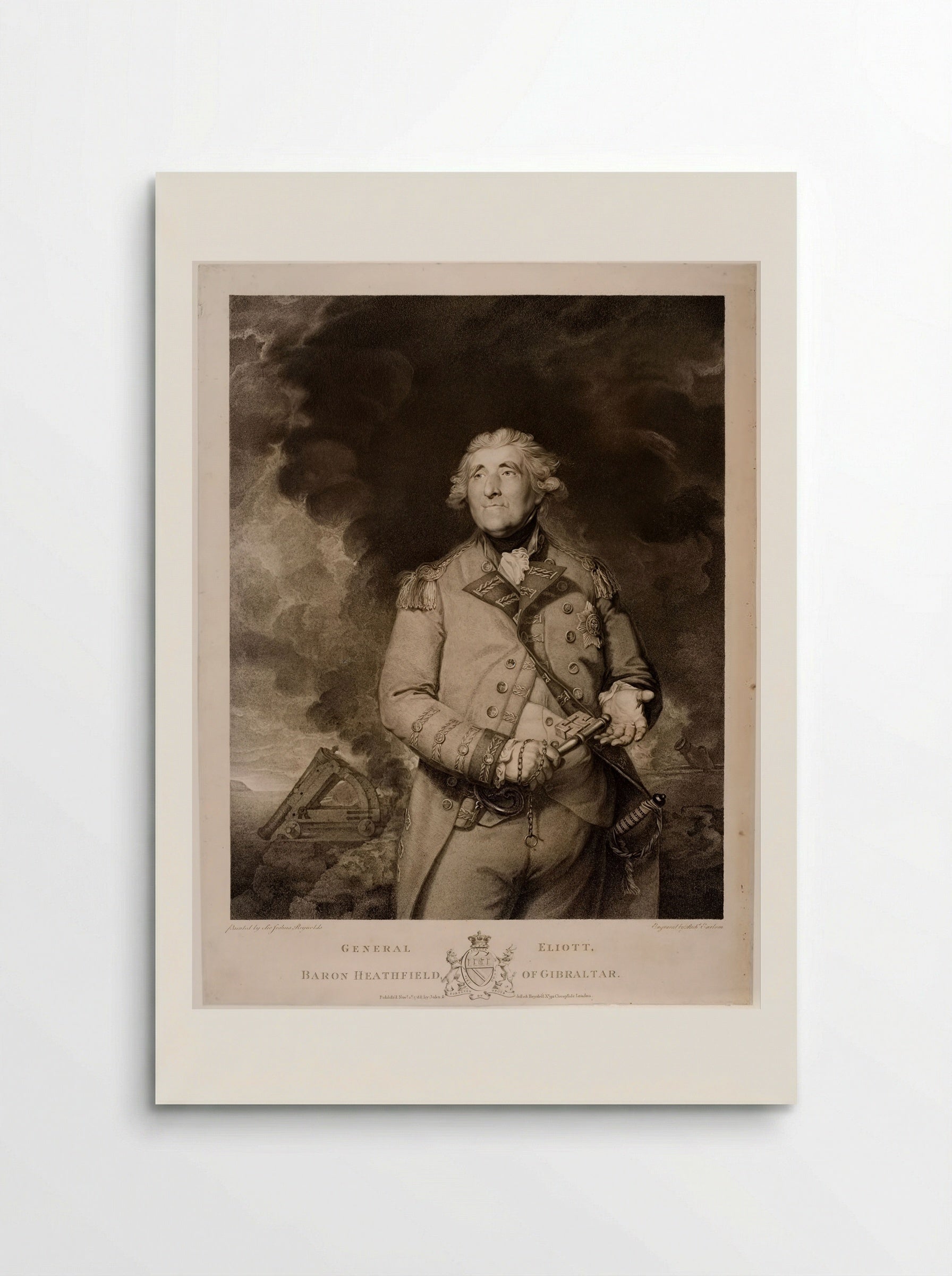 General Eliott, Baron Heathfield of Gibraltar - Richard Earlom - Poster