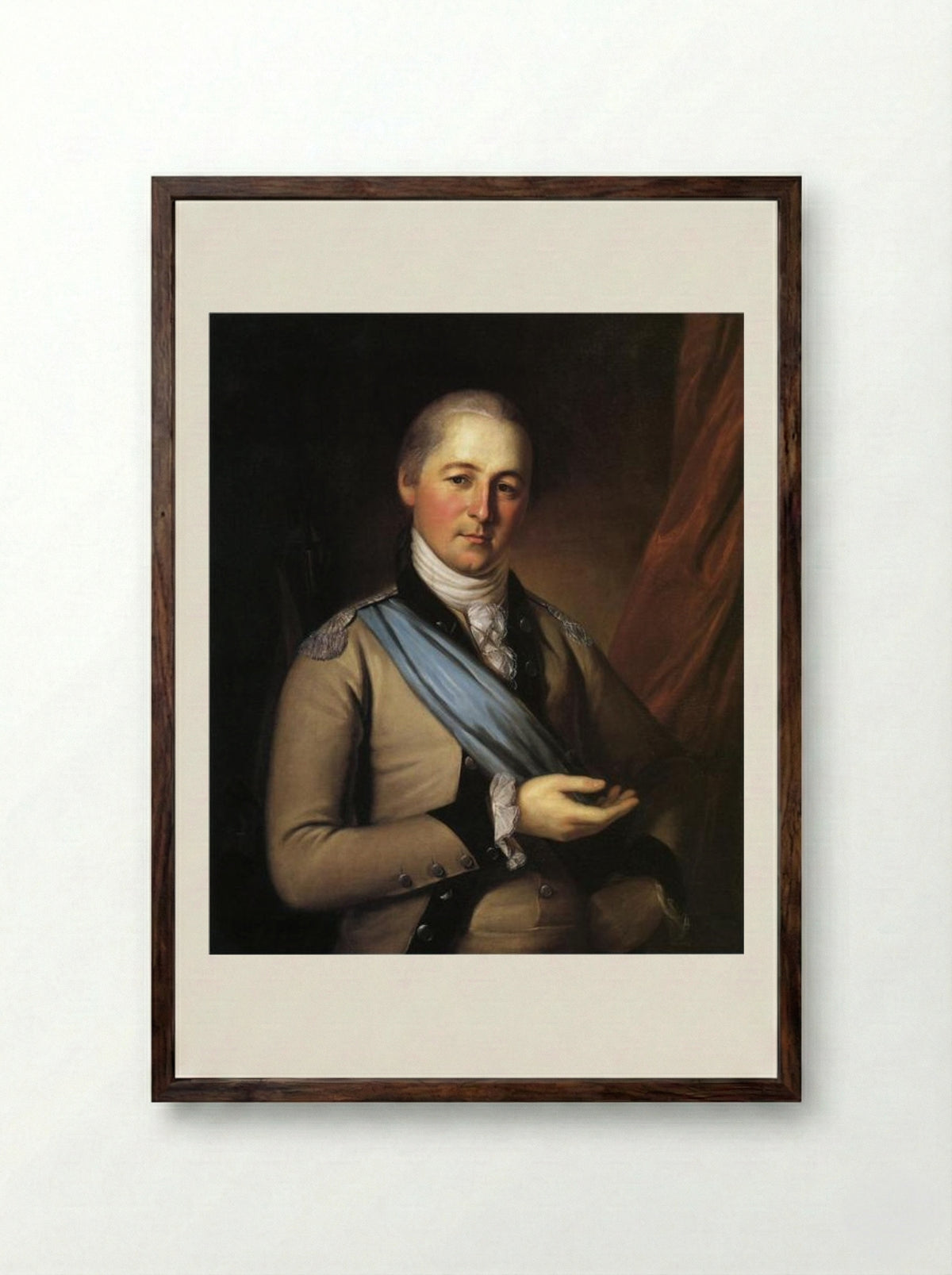 General Joseph Bloomfield - Charles Willson Peale - Framed Print Dark Wood