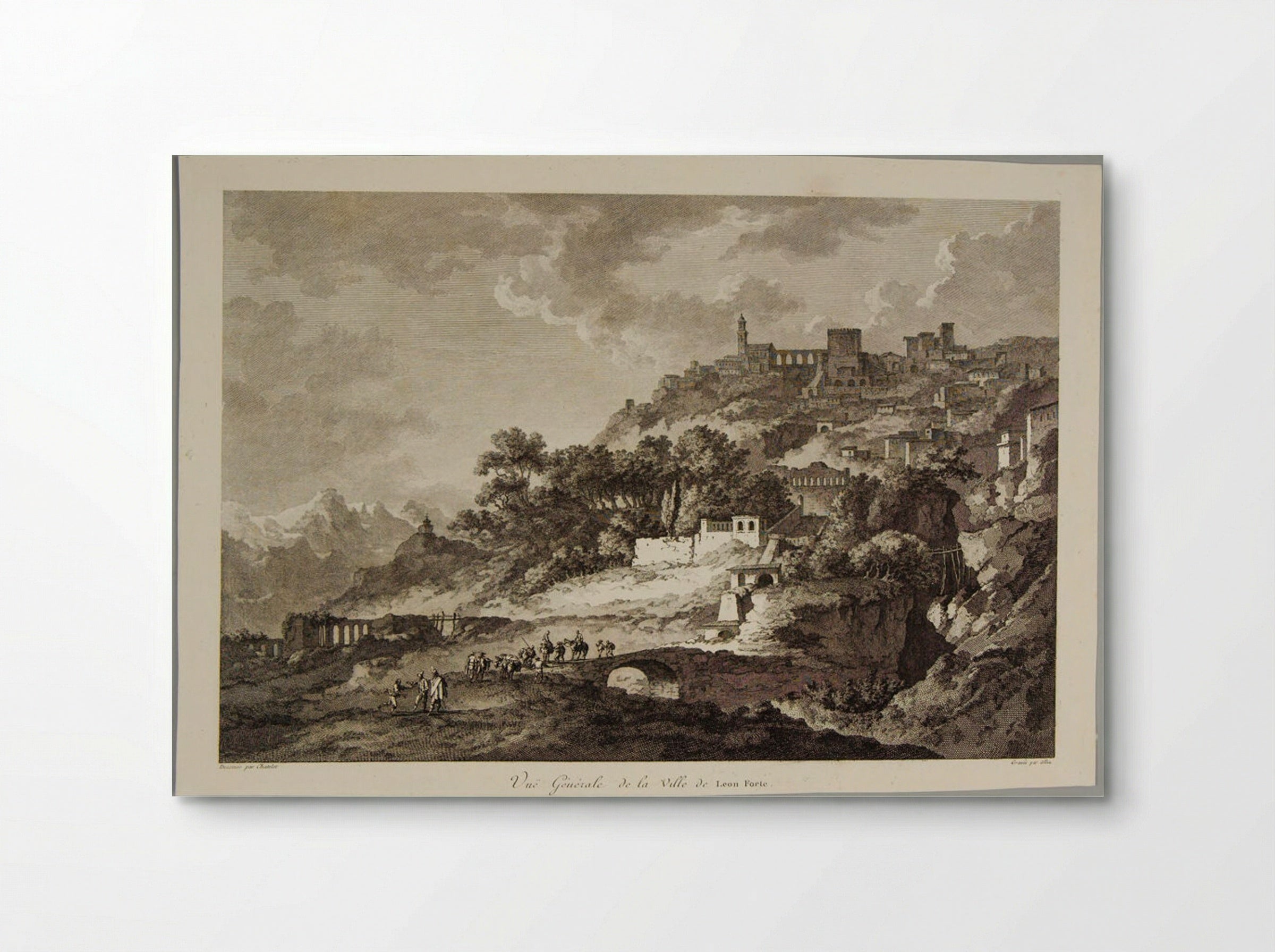 General View of the Town of Leonforte - Pierre Michel Alix - Poster