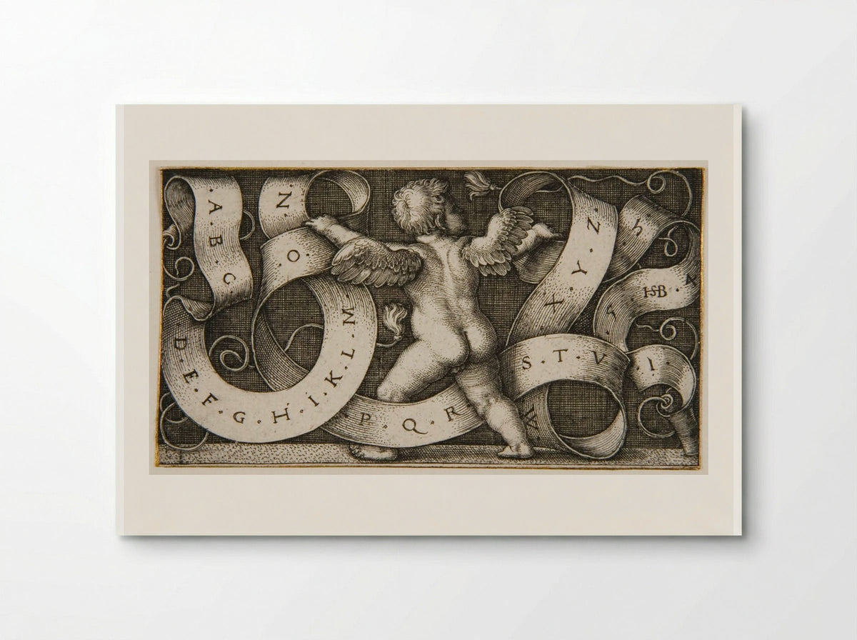 Genius with the Alphabet - Sebald Beham - Poster
