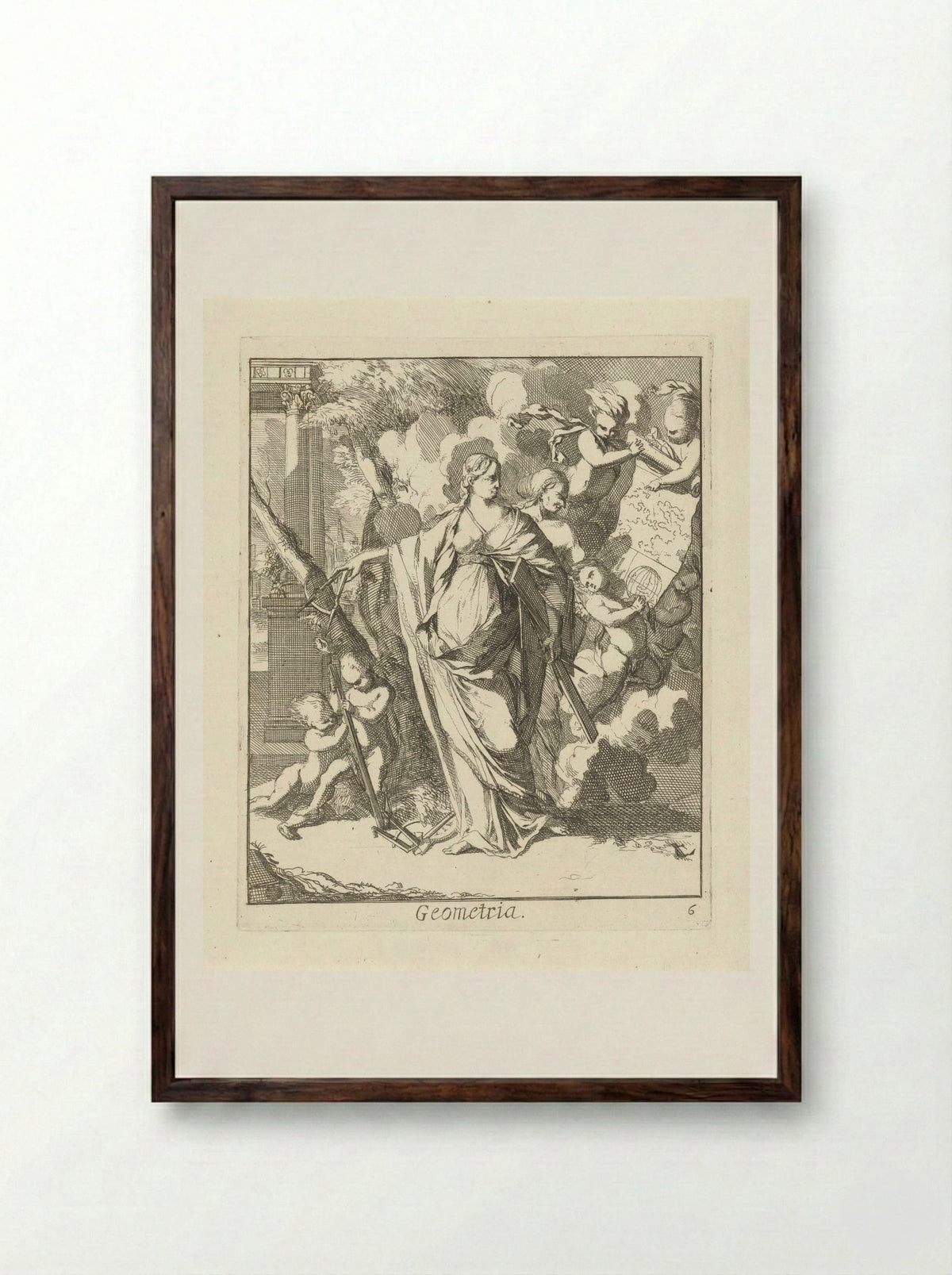 Geometria - Caspar Luyken - Framed Print Dark Wood