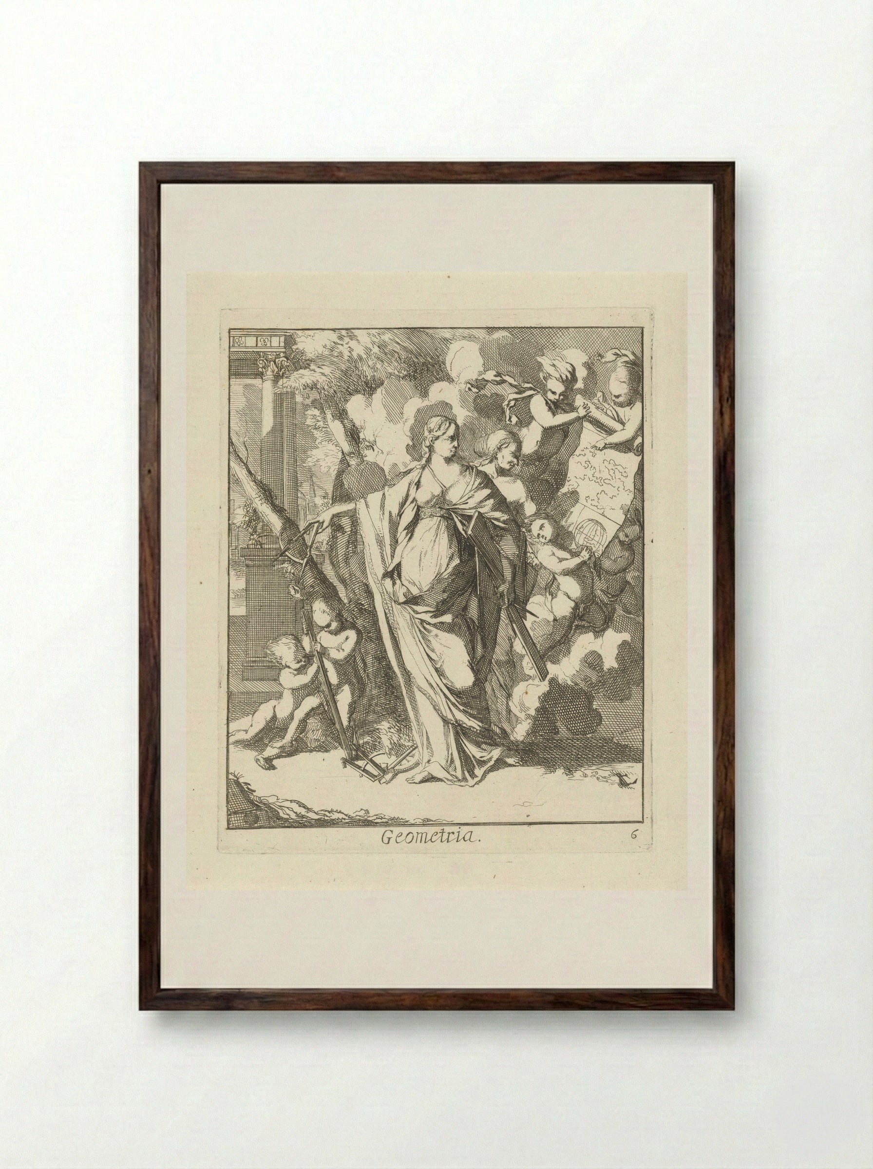 Geometria - Caspar Luyken - Framed Print Dark Wood