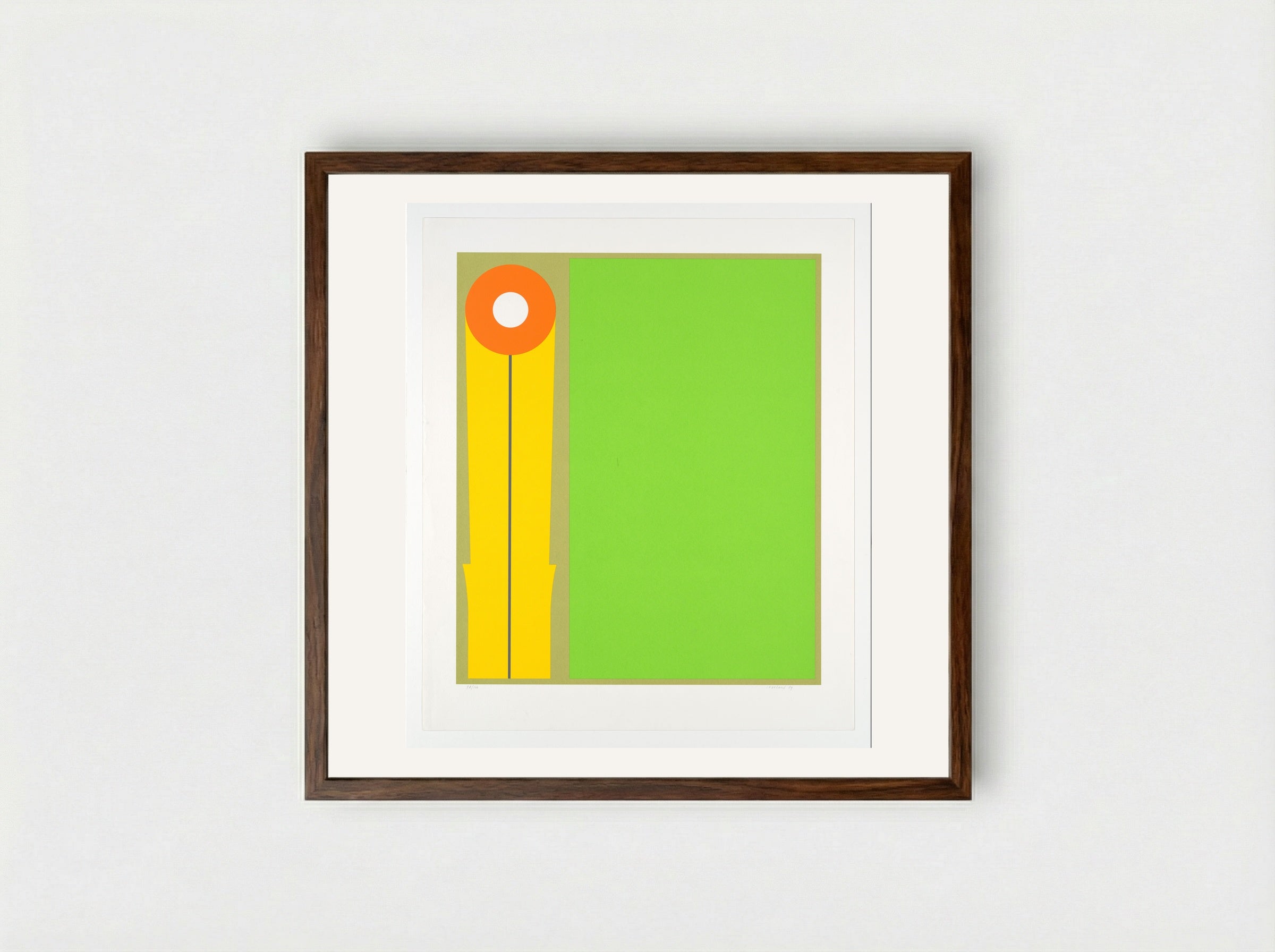 Geometrische compositie - Jan Roeland - Framed Print Dark Wood
