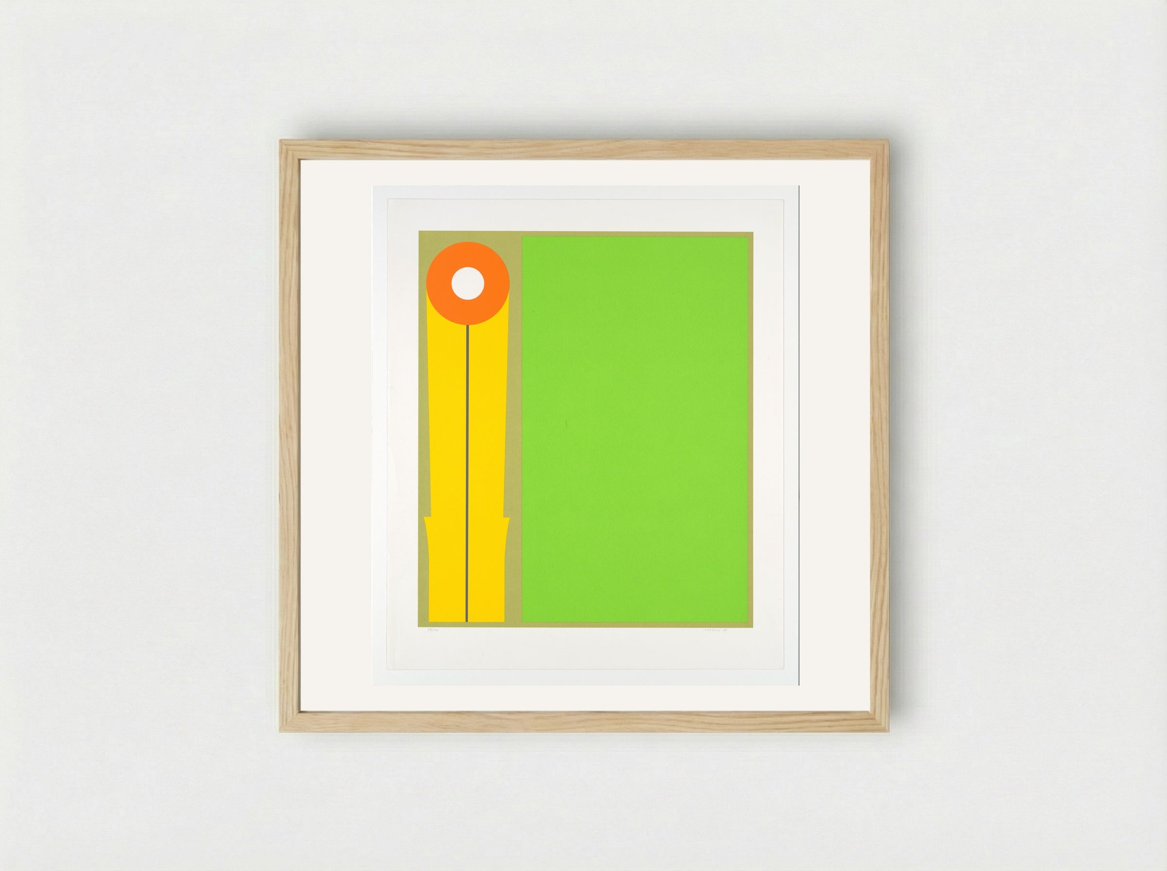Geometrische compositie - Jan Roeland - Framed Print Wood