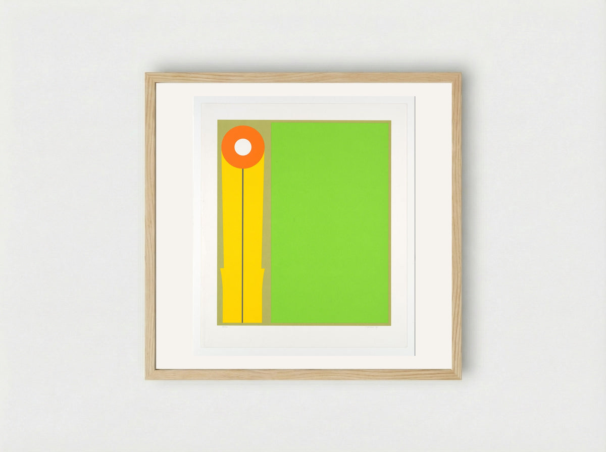 Geometrische compositie - Jan Roeland - Framed Print Wood