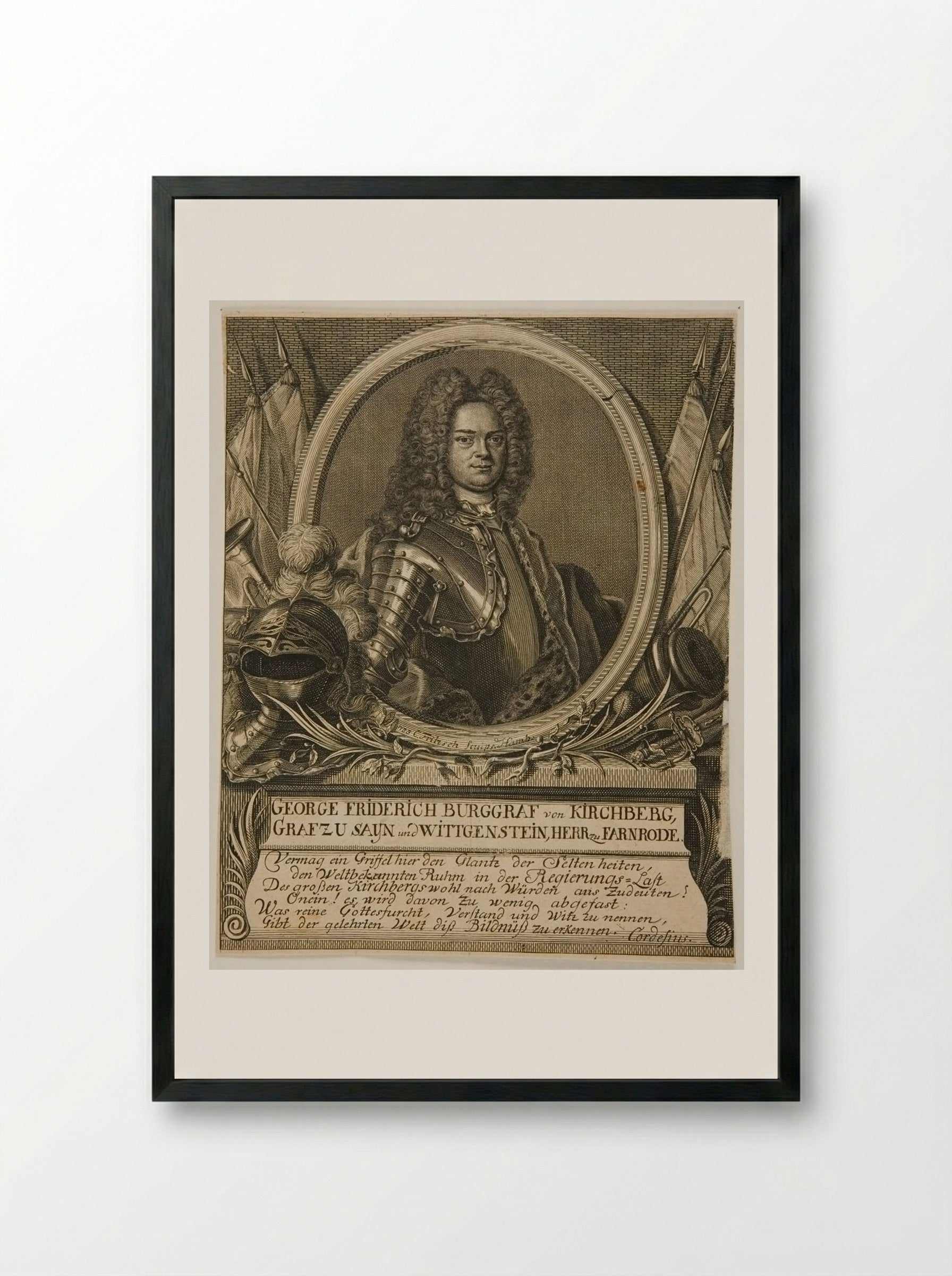 Georg Friderich, Burggraf von Kirchberg - Christian Fritzsch - Framed Print Black