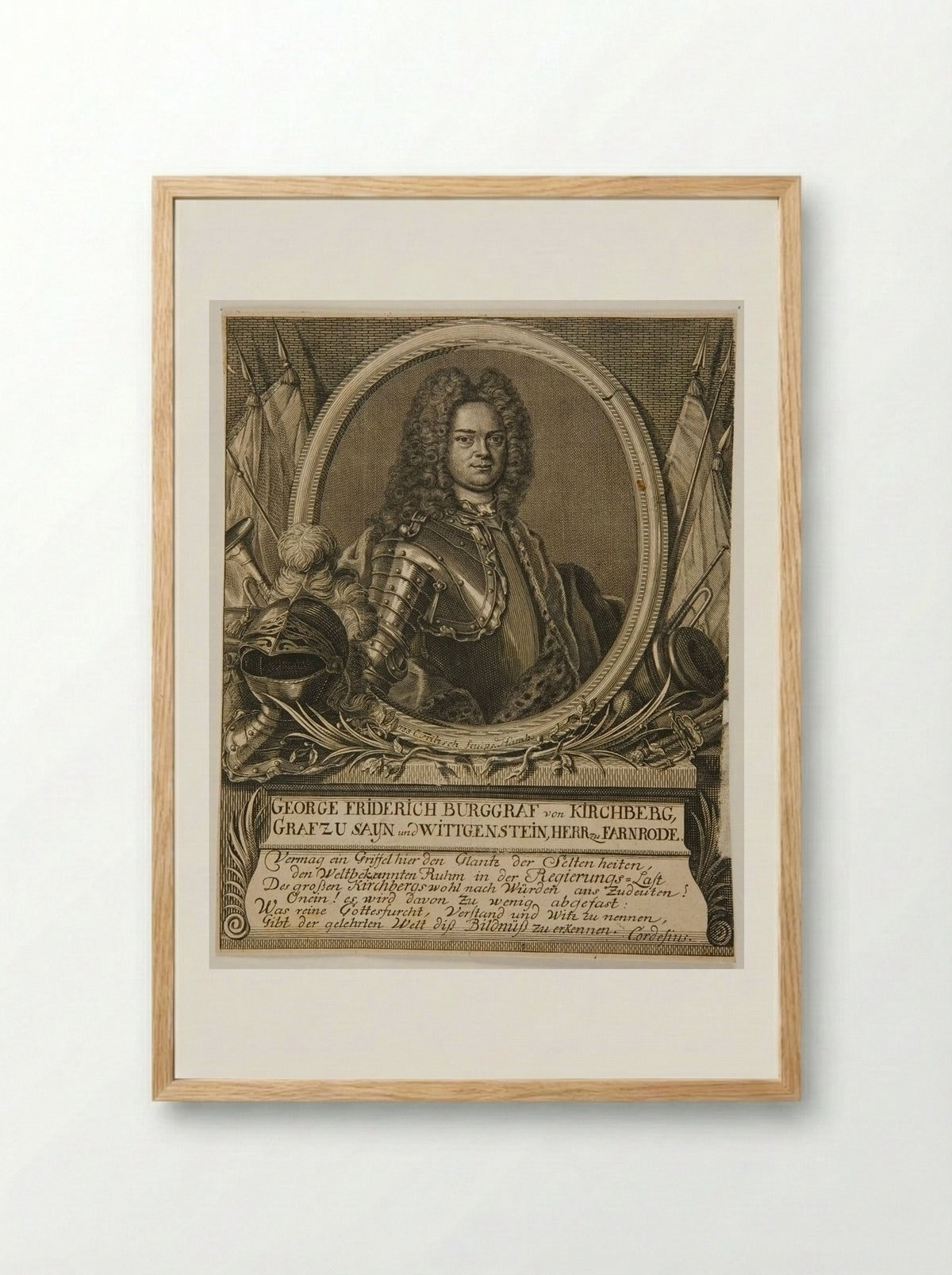 Georg Friderich, Burggraf von Kirchberg - Christian Fritzsch - Framed Print Wood