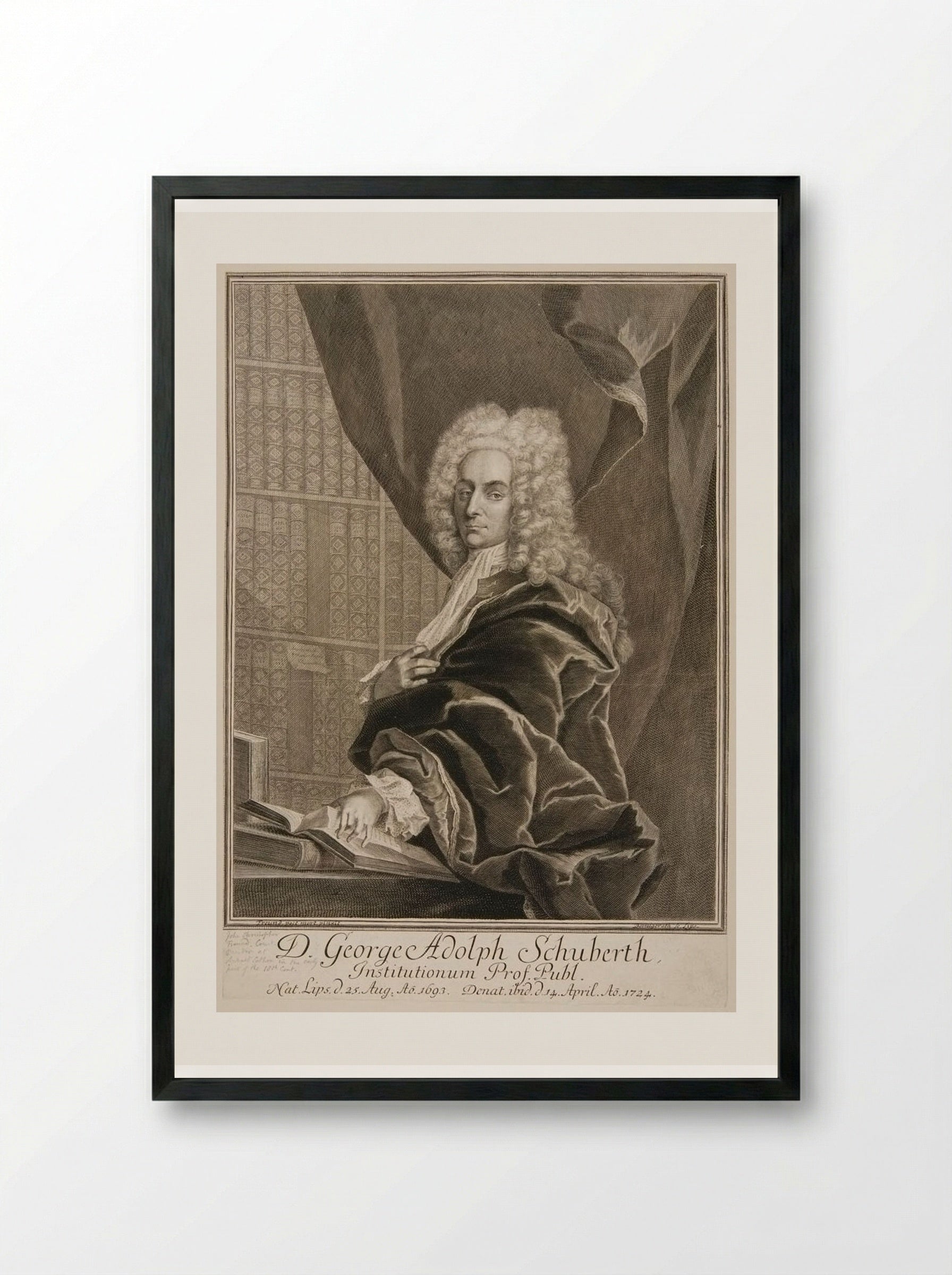 George Adolph Schuberth - Johann Martin Bernigeroth - Framed Print Black