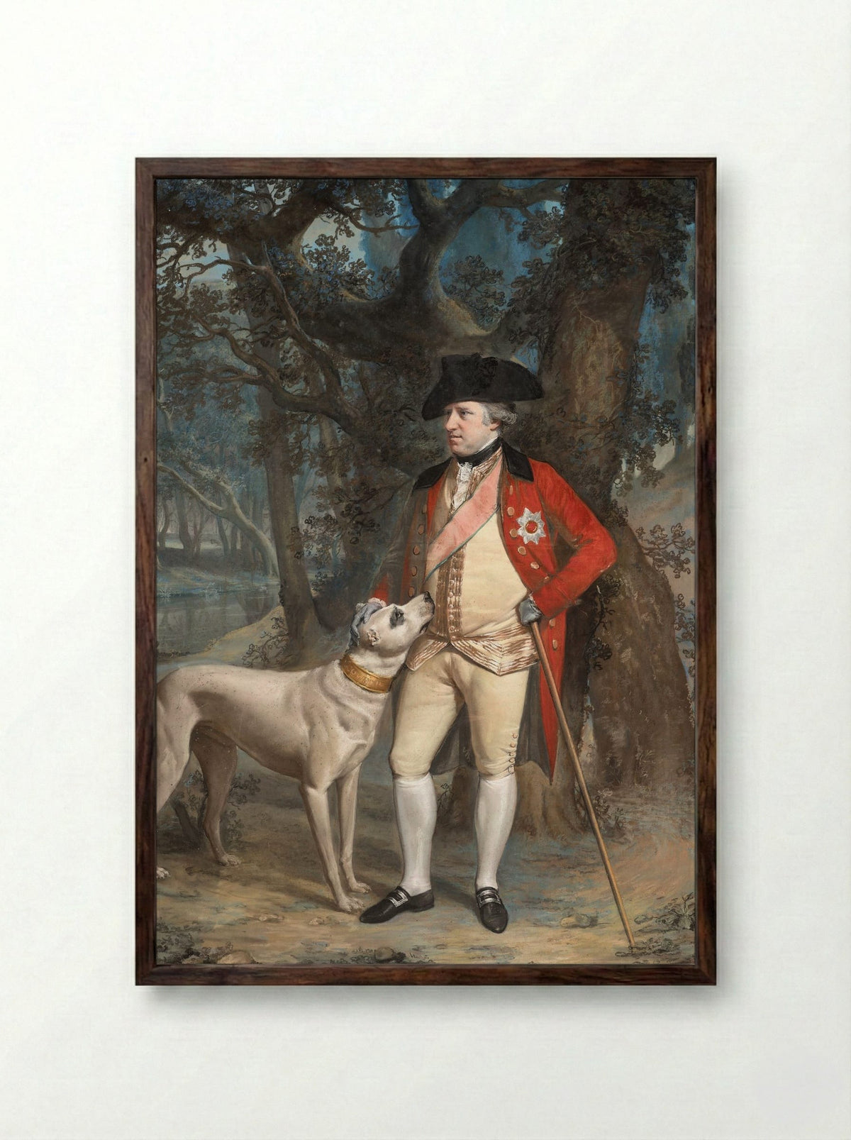 George Clavering Cowper, 3rd Earl Cowper - Hugh Douglas Hamilton - Framed Print Dark Wood