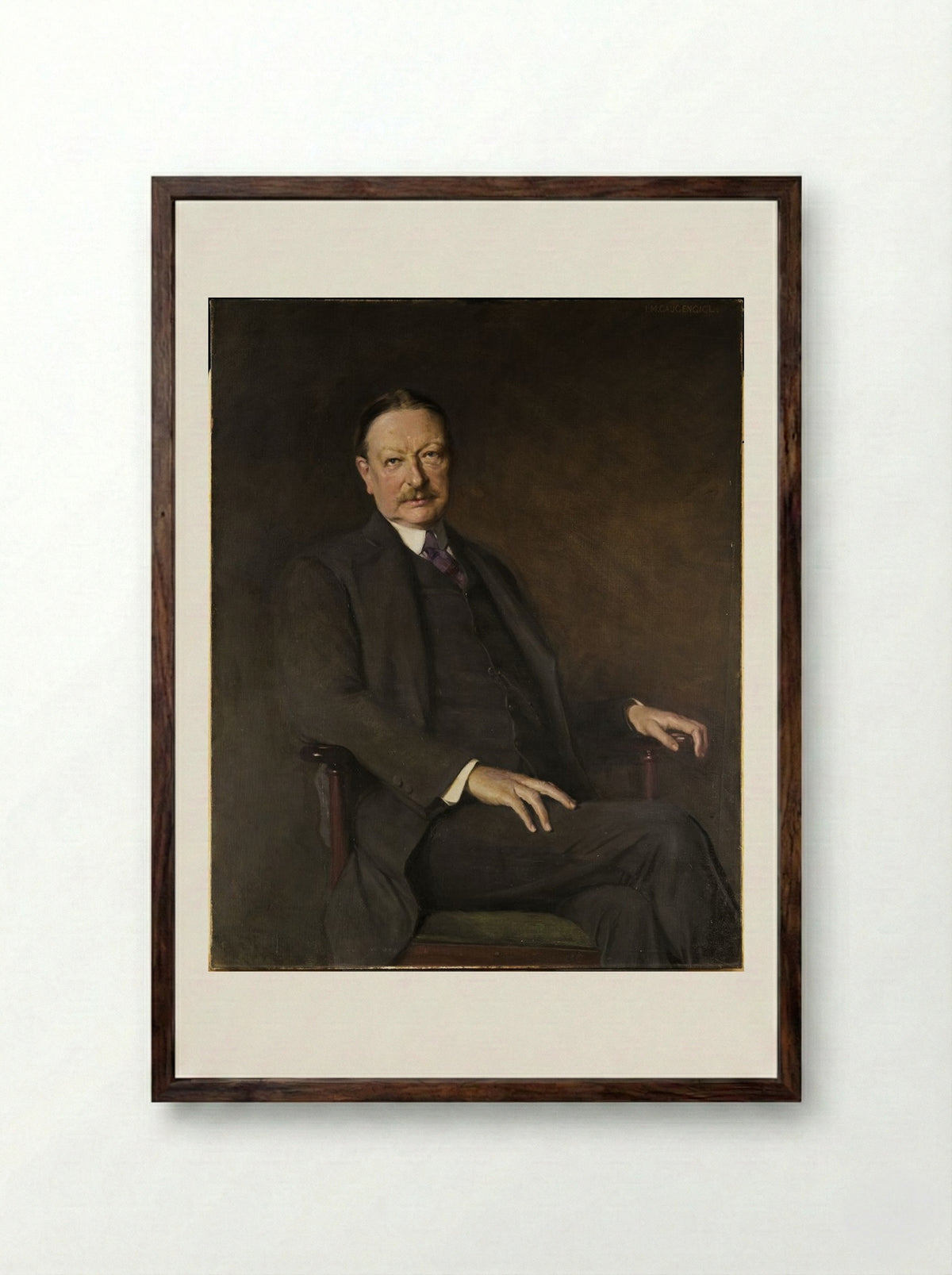 George Foot Moore - Ignaz Marcel Gaugengigl - Framed Print Dark Wood