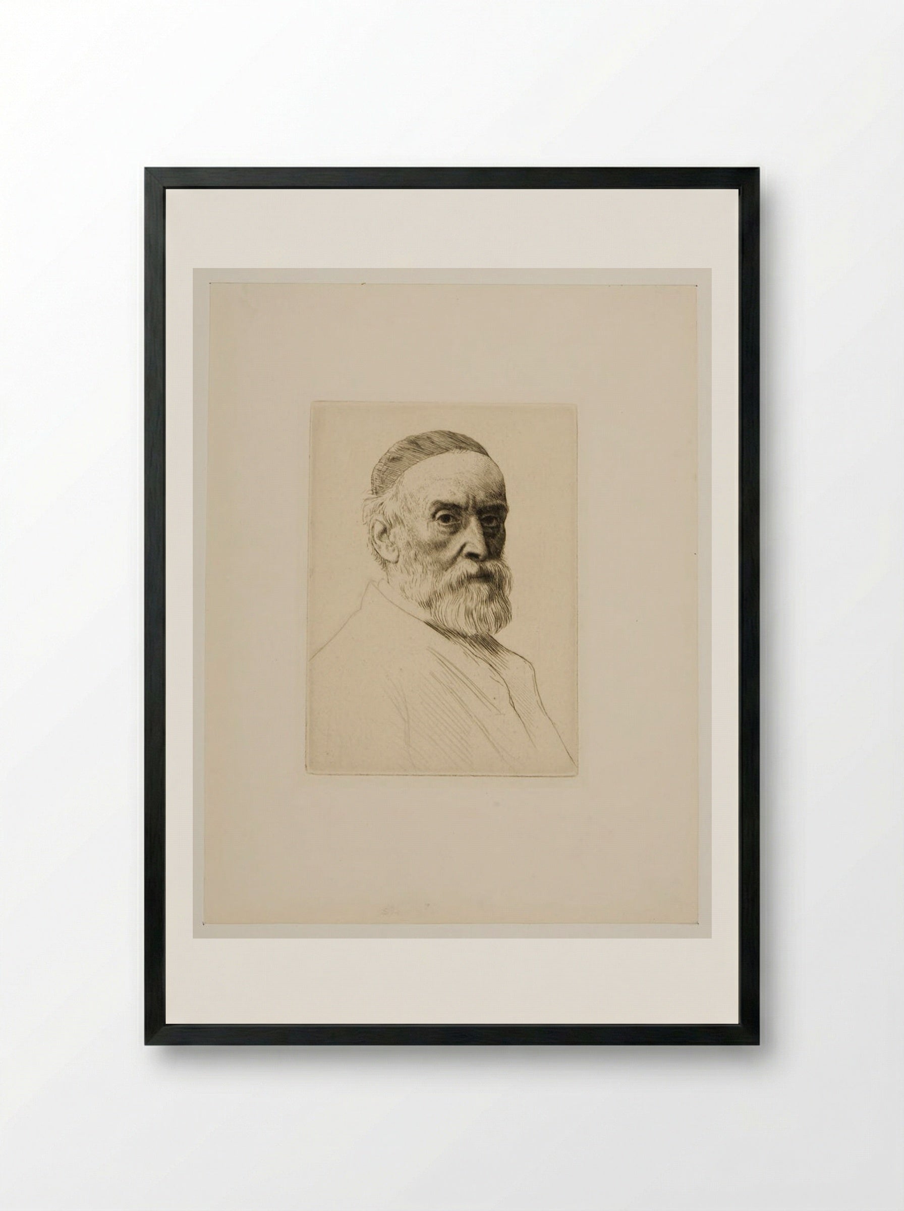 George Frederick Watts - Alphonse Legros - Framed Print Black