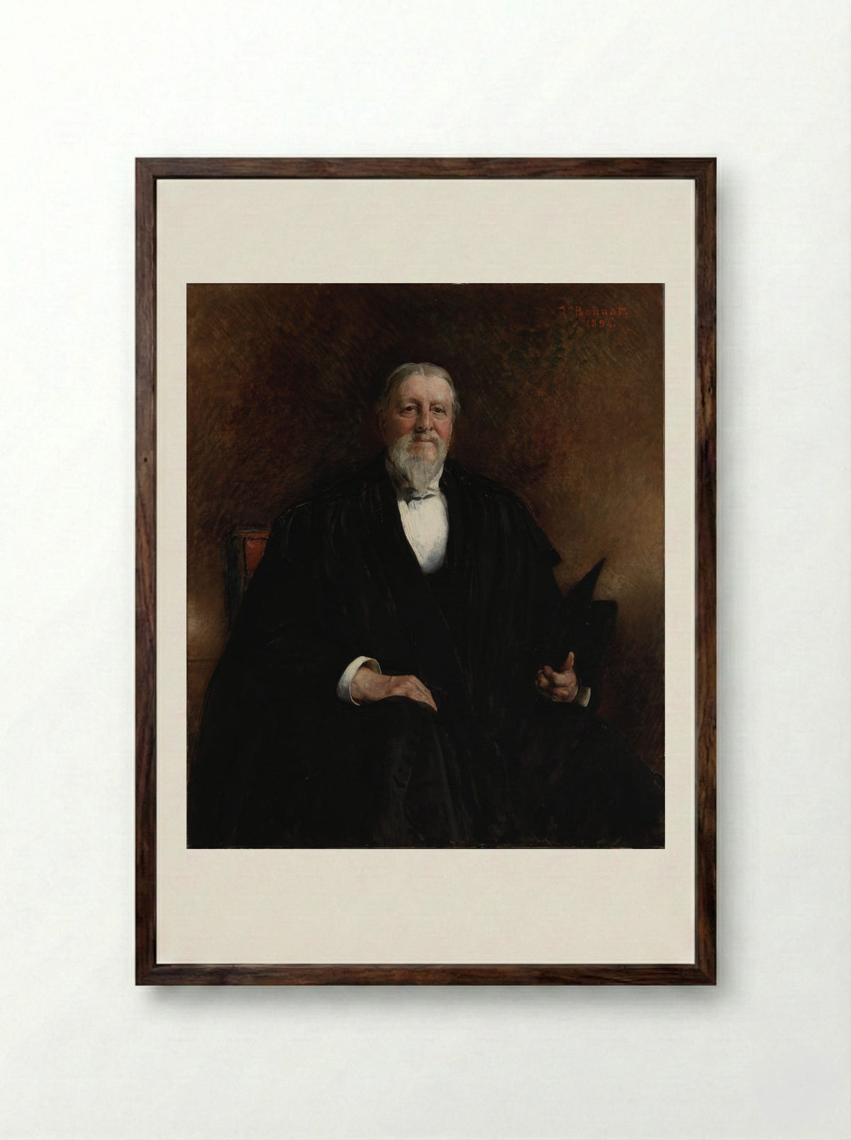 George Martin Lane - Léon Bonnat - Framed Print Dark Wood